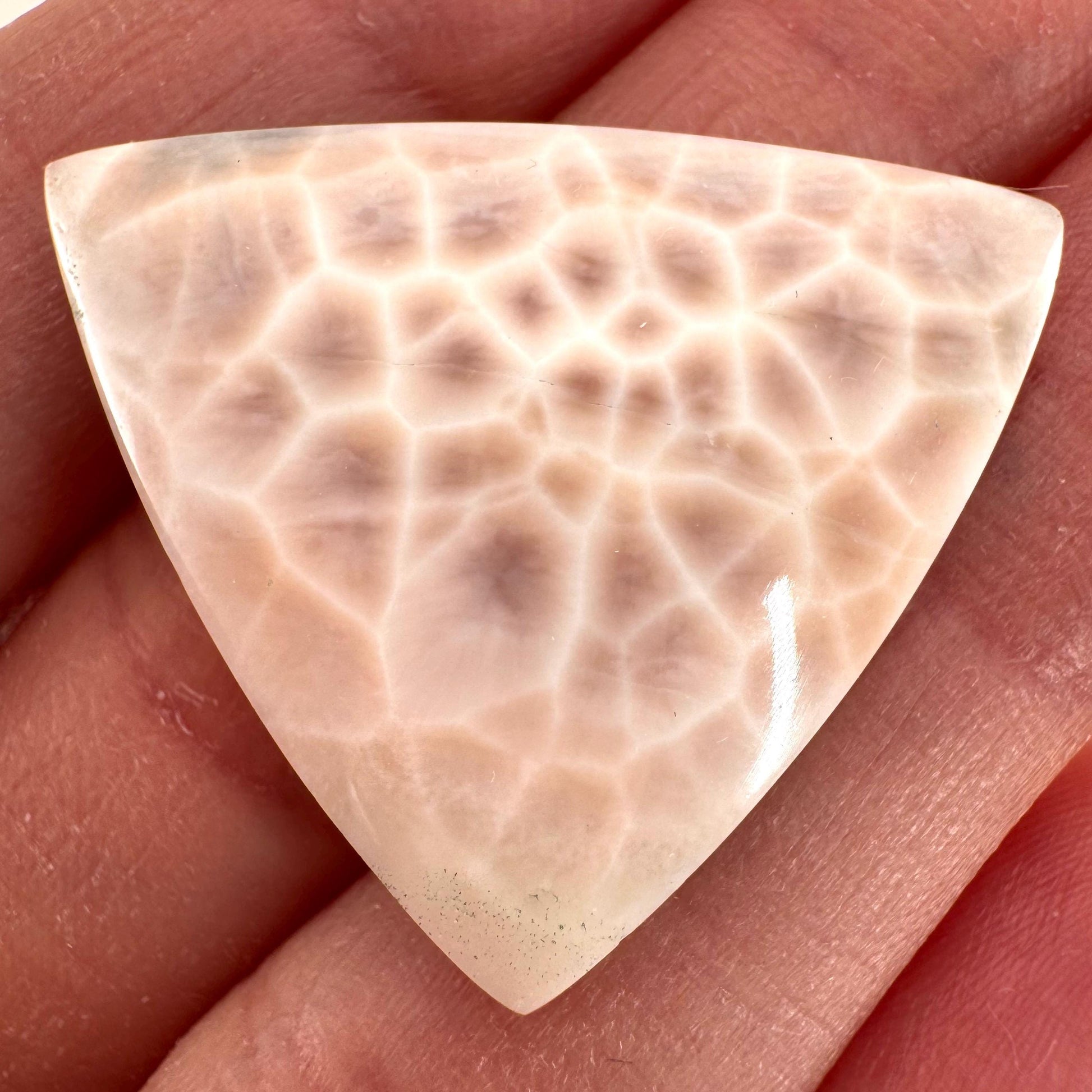 Pink Natrolite Gemstone Cabochon