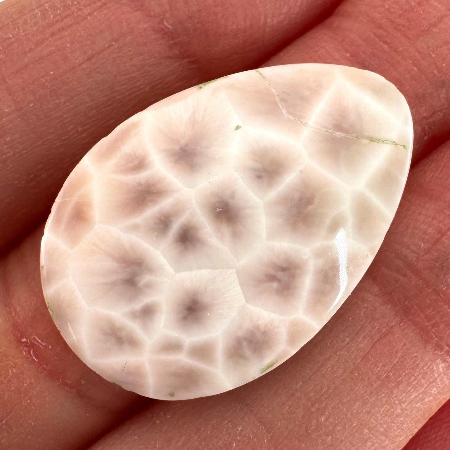 Pink Natrolite Gemstone Cabochon