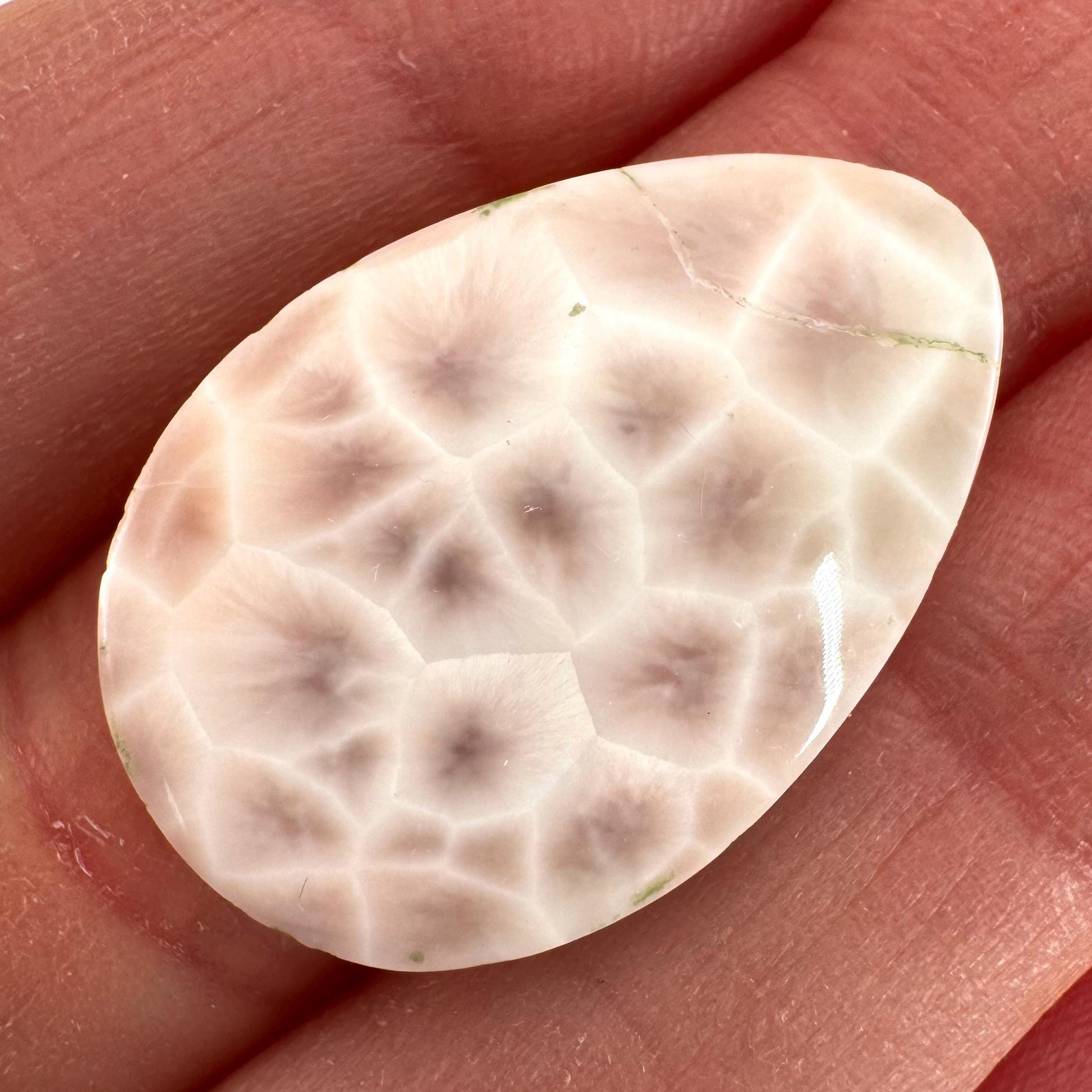 Pink Natrolite Gemstone Cabochon