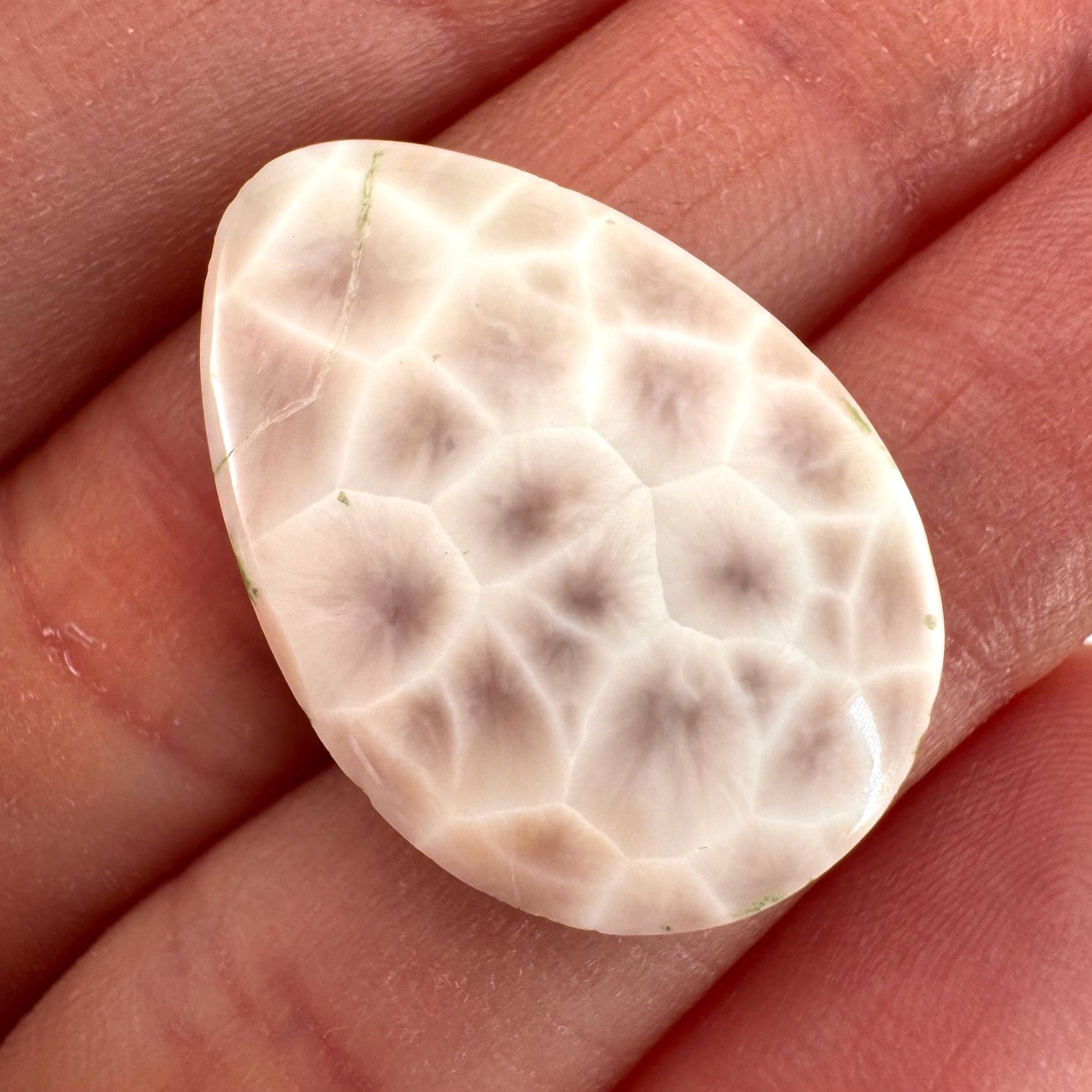 Pink Natrolite Gemstone Cabochon