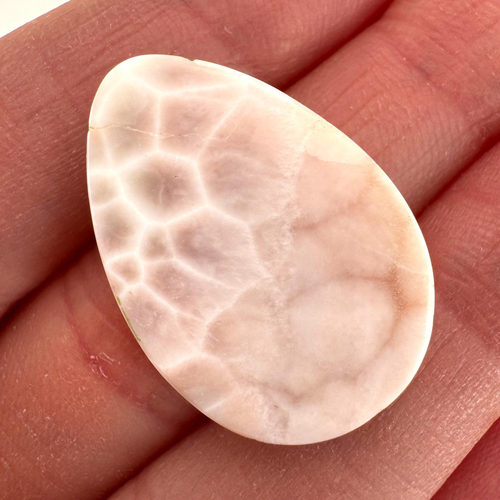 Pink Natrolite Gemstone Cabochon