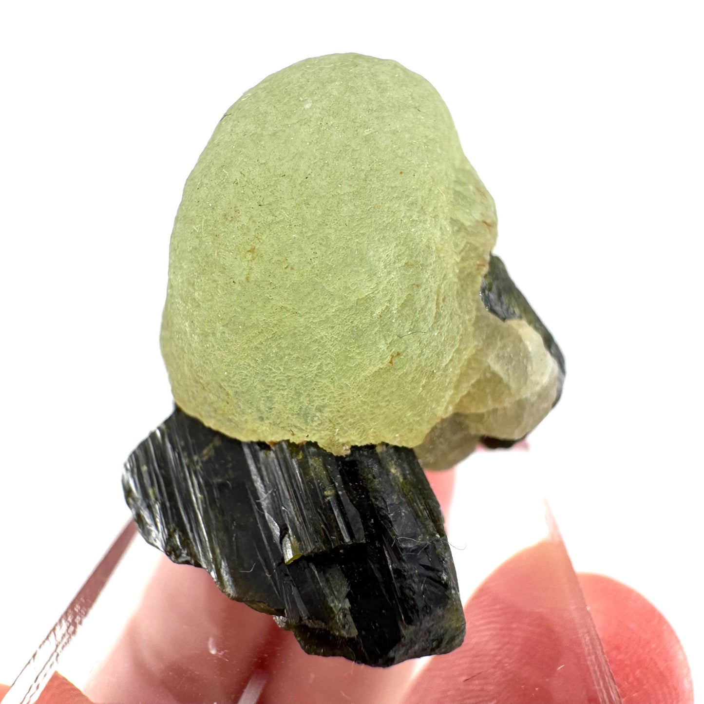 Prehnite with Epidote | Botryoidal green crystal, mineral specimen from Mali