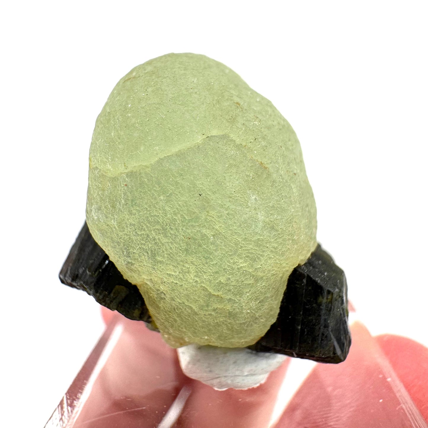 Prehnite with Epidote | Botryoidal green crystal, mineral specimen from Mali
