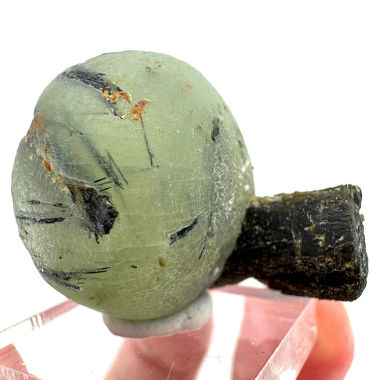 Prehnite with Epidote | Botryoidal green crystal, mineral specimen from Mali