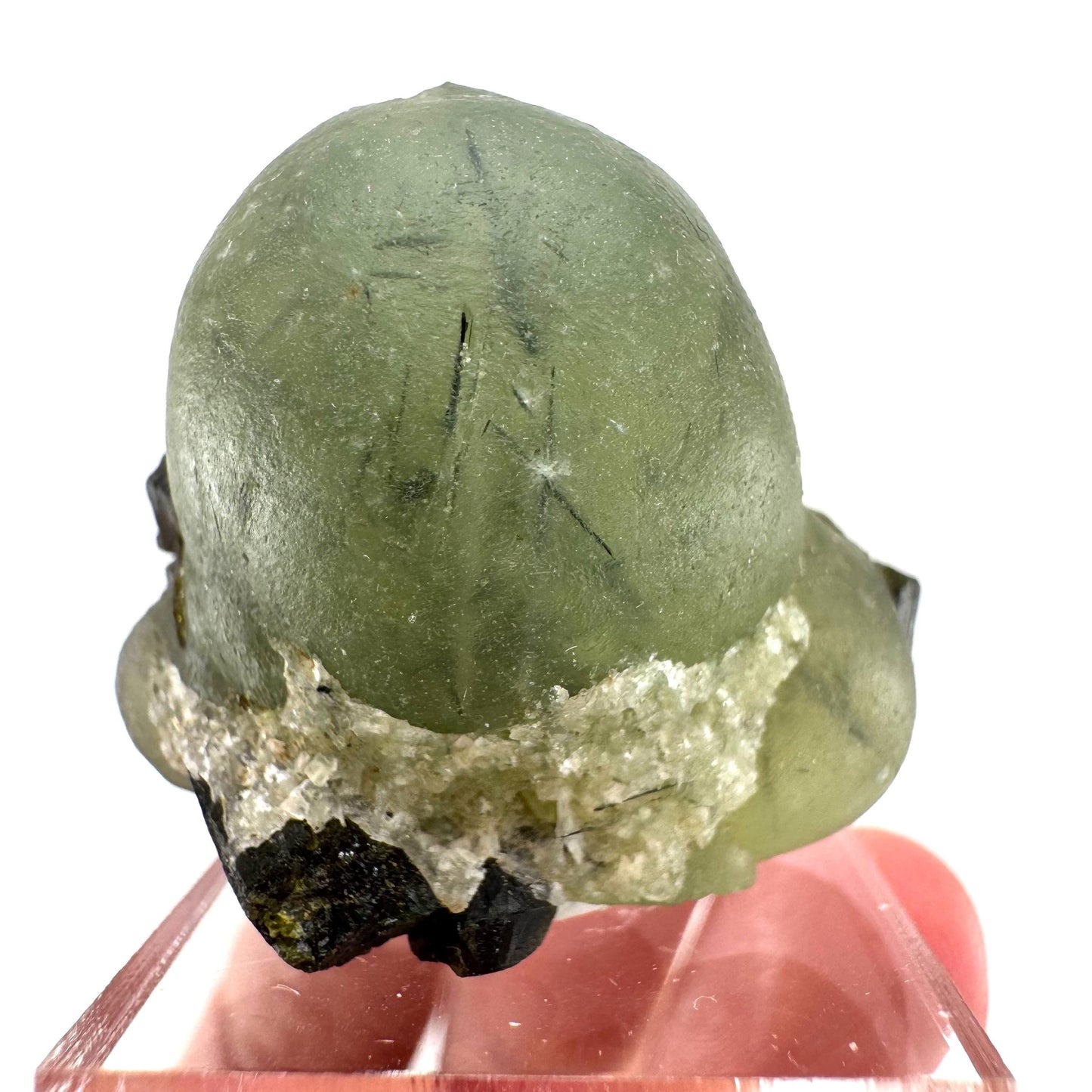 Prehnite with Epidote | Botryoidal green crystal, mineral specimen from Mali