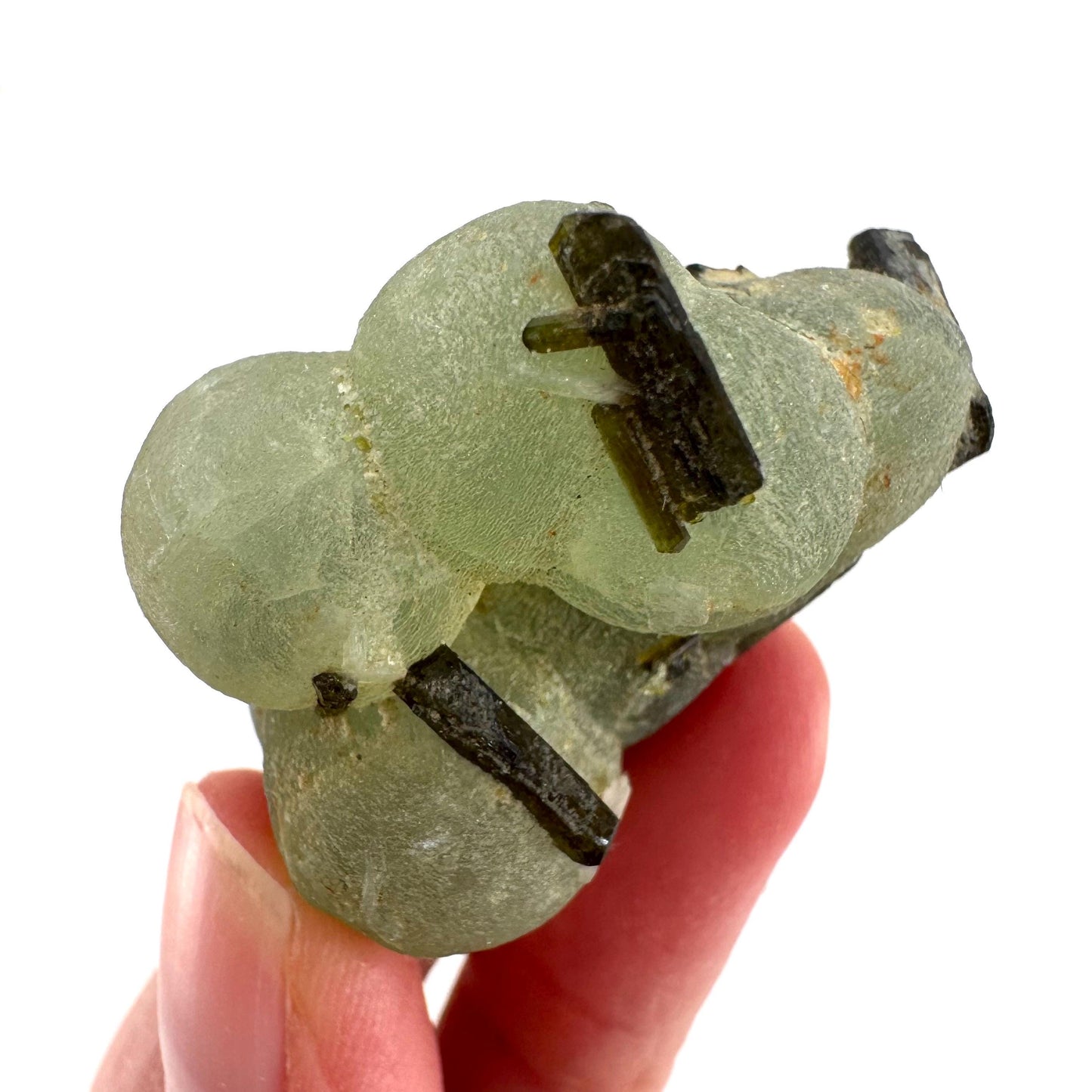 Prehnite with Epidote | Botryoidal green crystal, mineral specimen from Mali