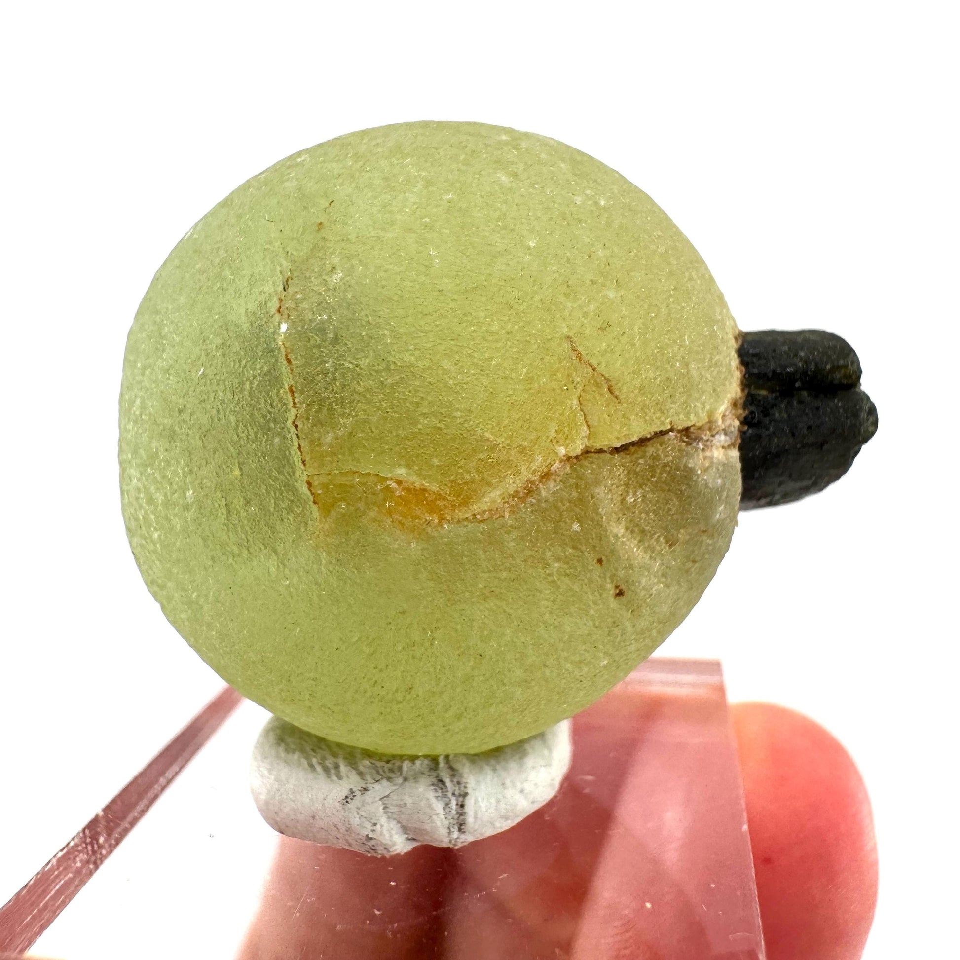 Prehnite with Epidote | Botryoidal green crystal, mineral specimen from Mali