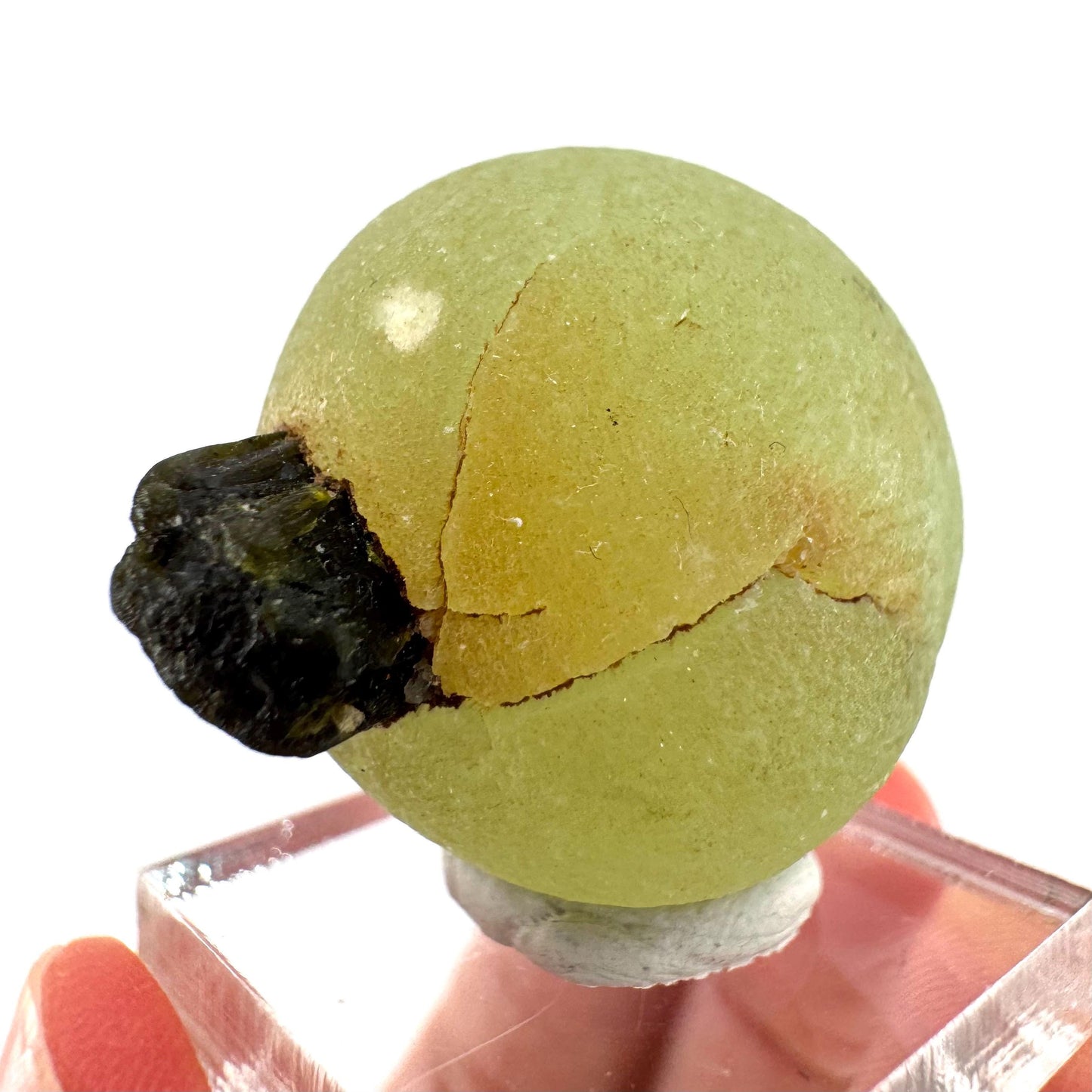 Prehnite with Epidote | Botryoidal green crystal, mineral specimen from Mali