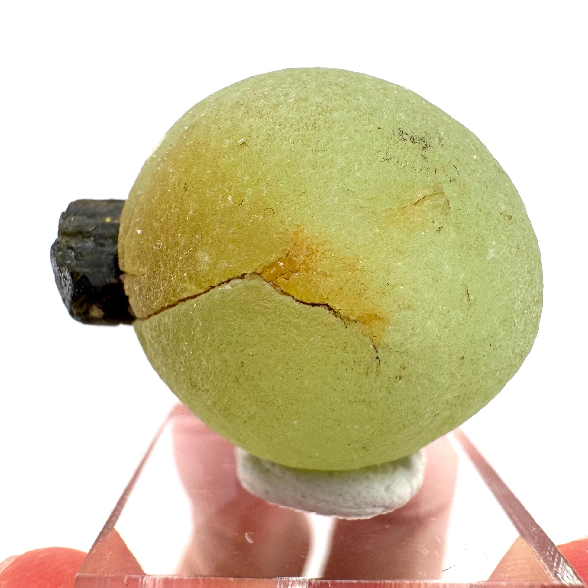 Prehnite with Epidote | Botryoidal green crystal, mineral specimen from Mali