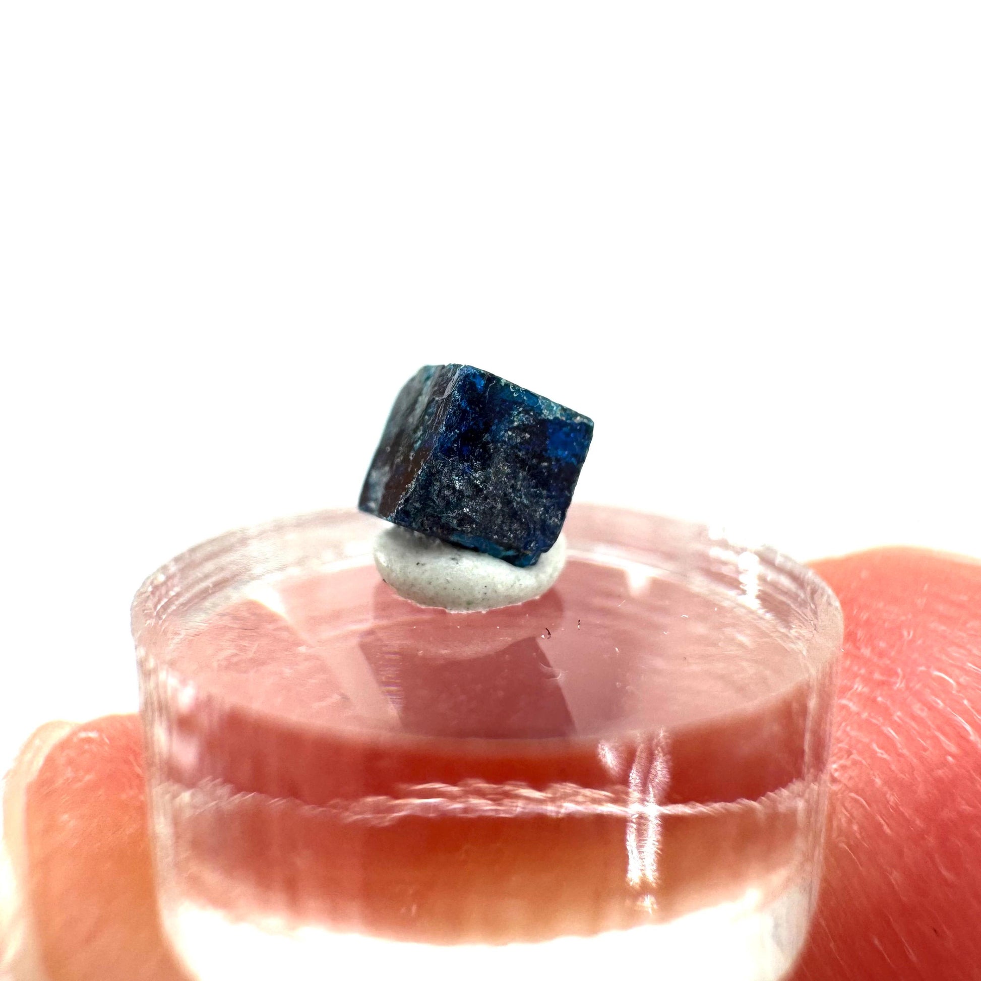 Boleite | blue cube crystal, tiny rare mineral specimen from Mexico