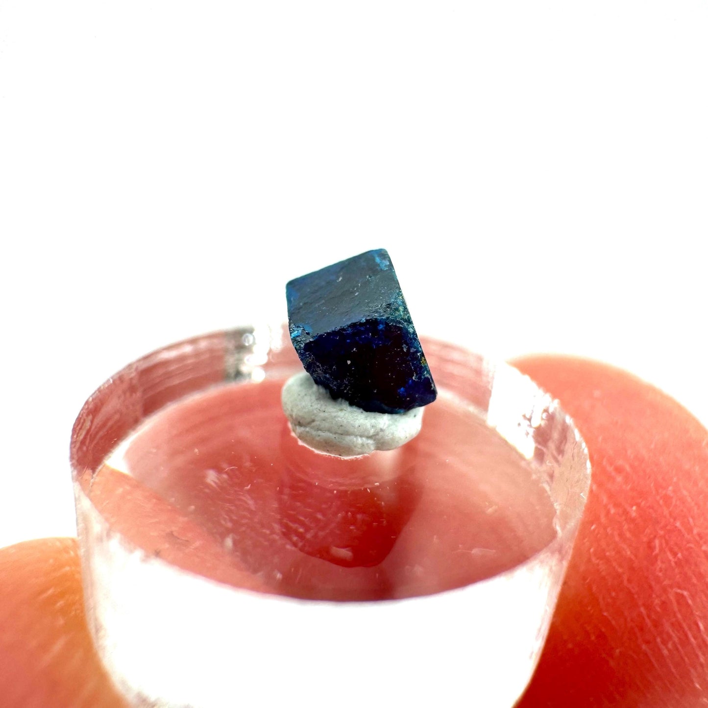 Boleite | blue cube crystal, tiny rare mineral specimen from Mexico