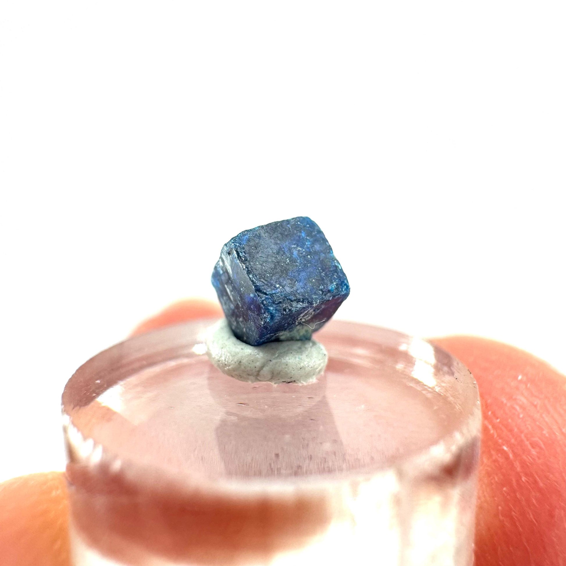 Boleite | blue cube crystal, tiny rare mineral specimen from Mexico
