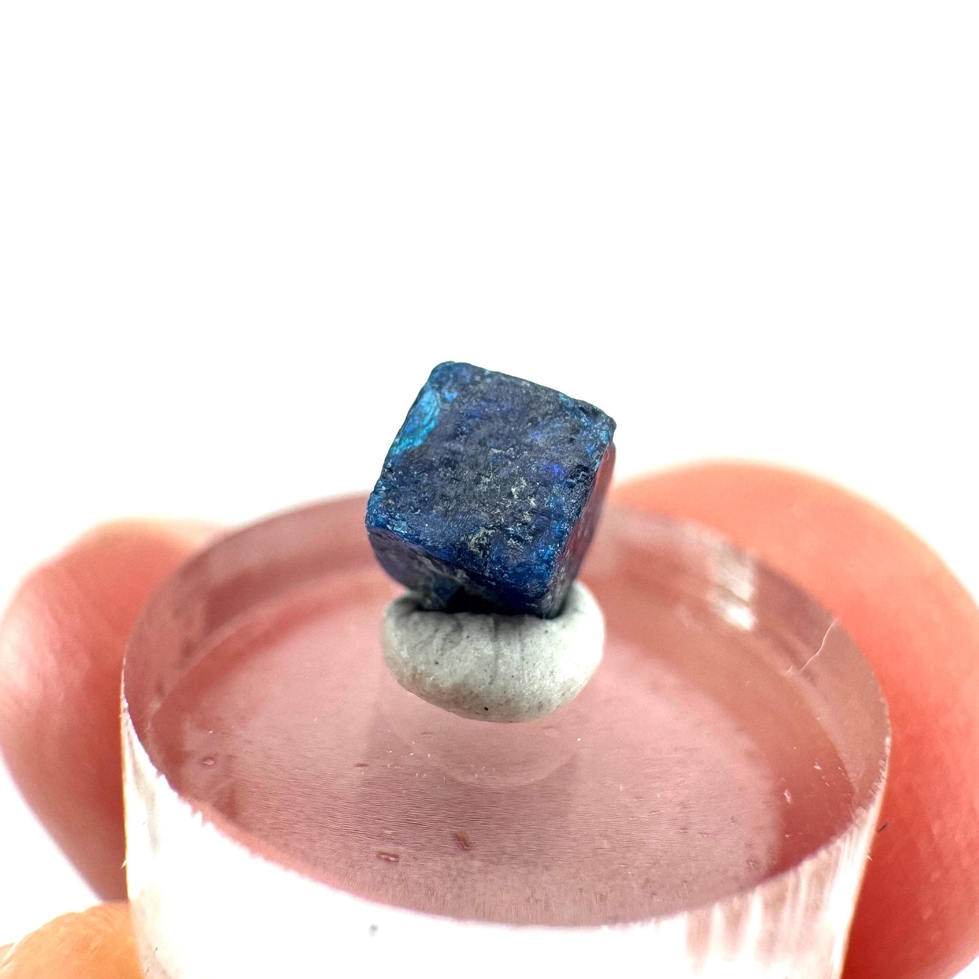Boleite | blue cube crystal, tiny rare mineral specimen from Mexico