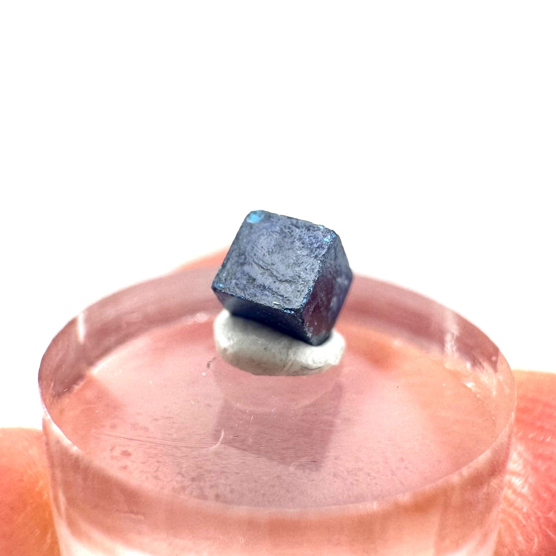 Boleite | blue cube crystal, tiny rare mineral specimen from Mexico