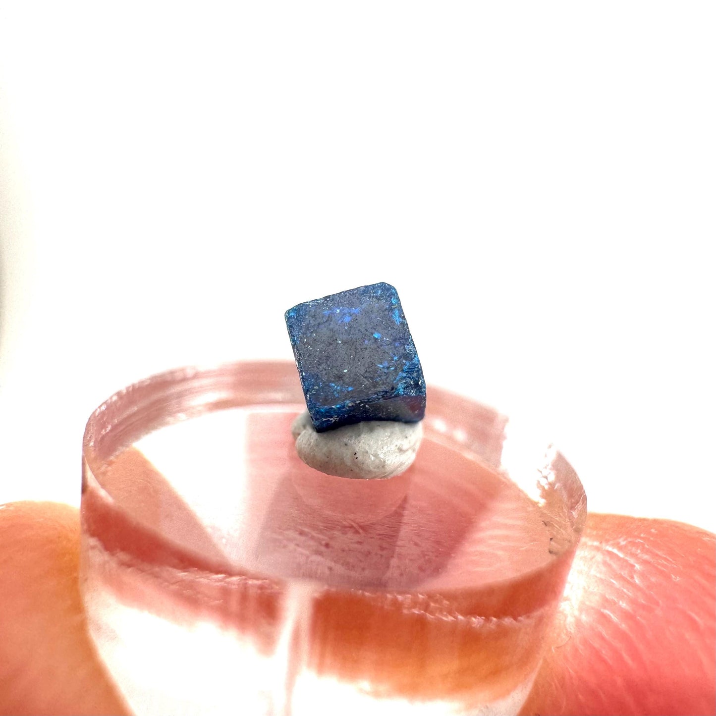 Boleite | blue cube crystal, tiny rare mineral specimen from Mexico