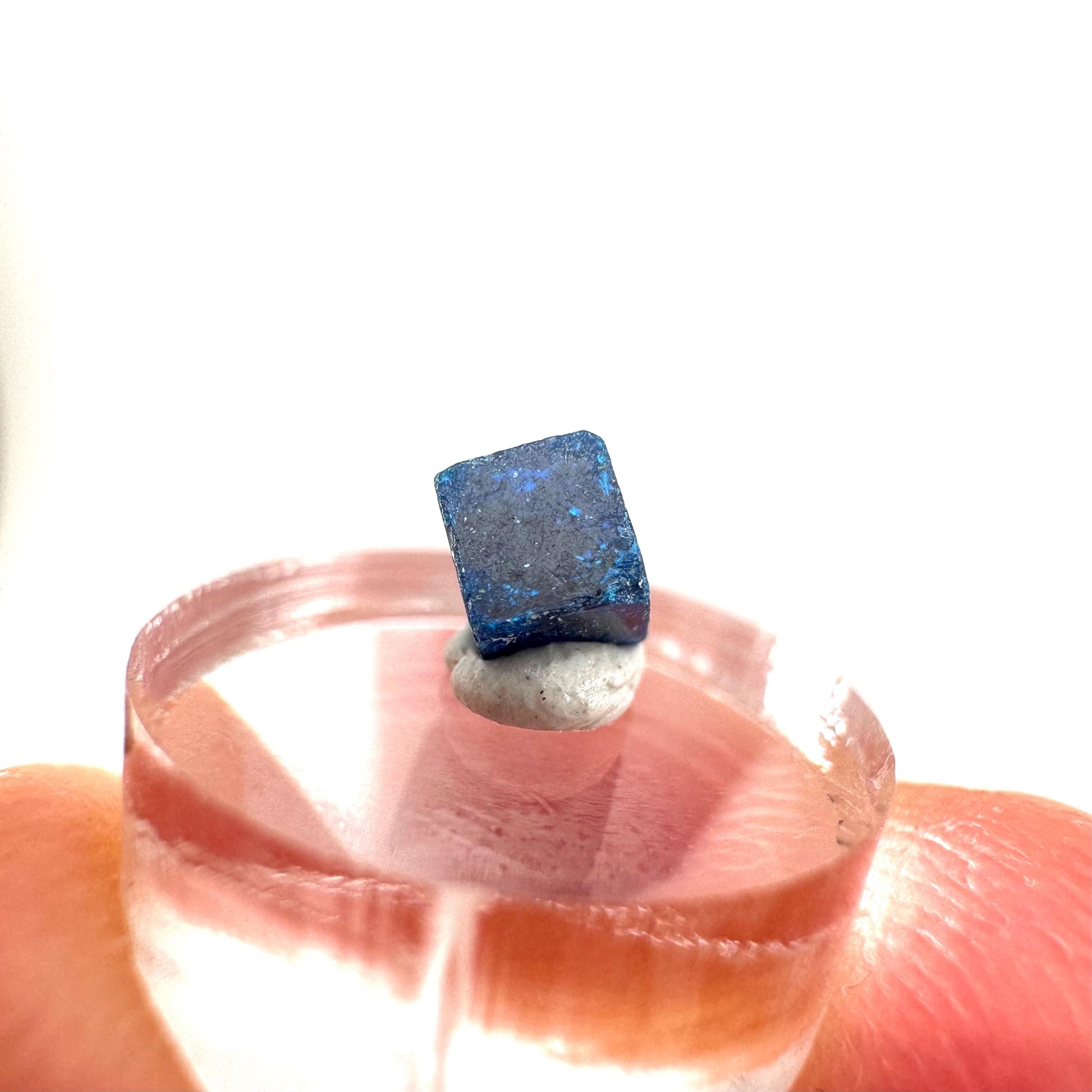 Boleite | blue cube crystal, tiny rare mineral specimen from Mexico