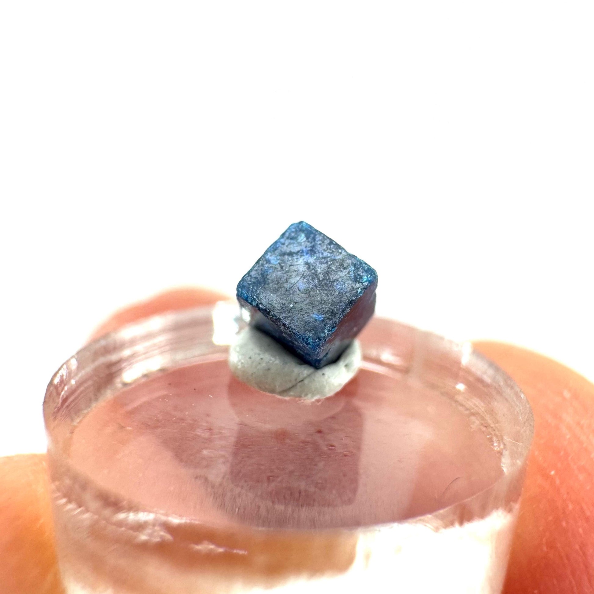 Boleite | blue cube crystal, tiny rare mineral specimen from Mexico