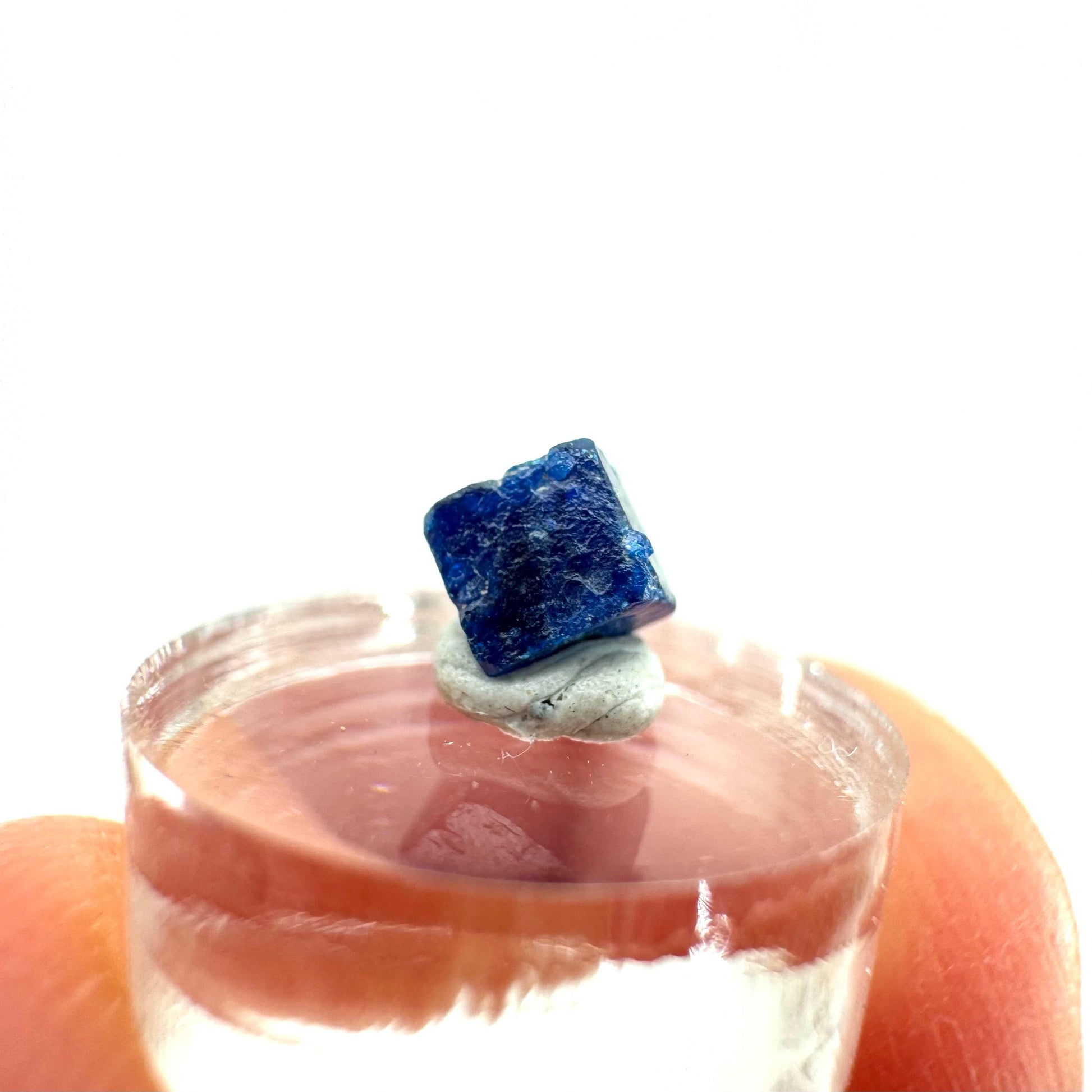 Boleite | blue cube crystal, tiny rare mineral specimen from Mexico