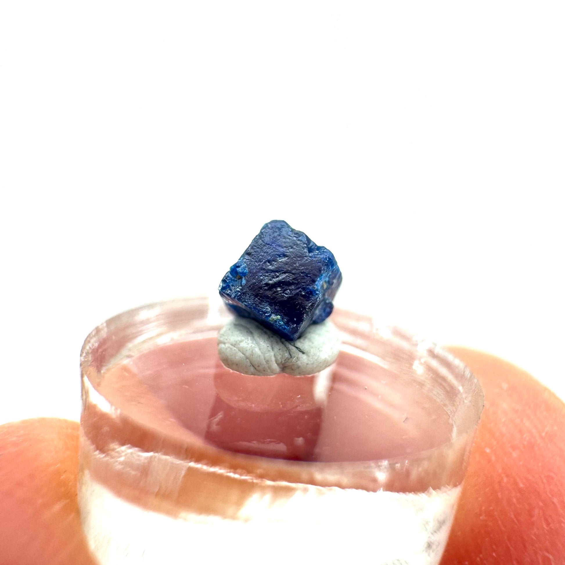 Boleite | blue cube crystal, tiny rare mineral specimen from Mexico