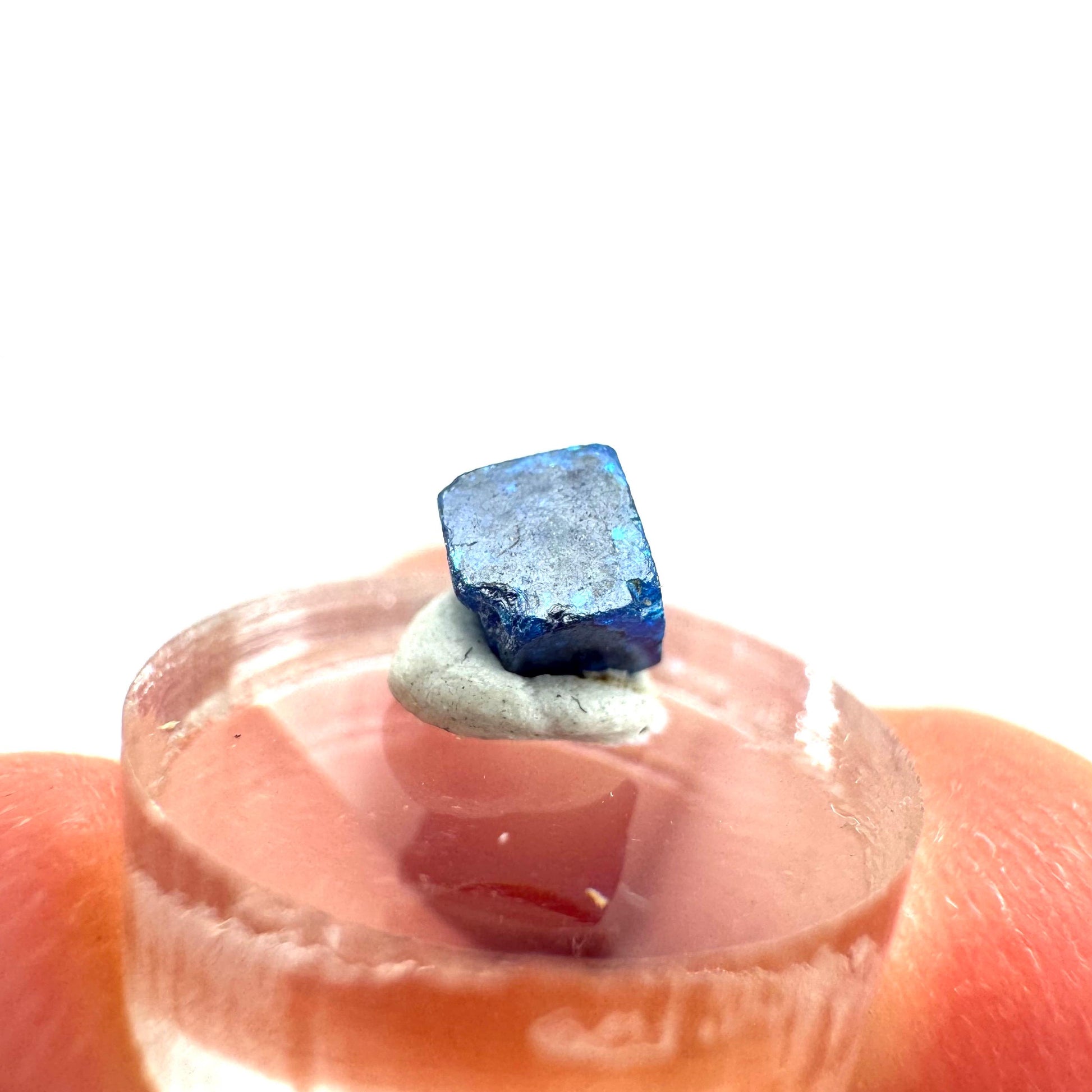 Boleite | blue cube crystal, tiny rare mineral specimen from Mexico