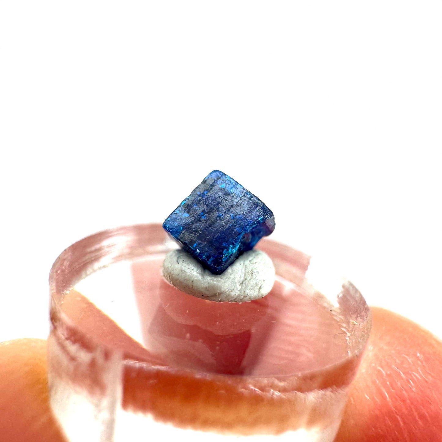 Boleite | blue cube crystal, tiny rare mineral specimen from Mexico