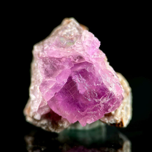Gem Cobaltoan Calcite | translucent pink cobaltoan crystal cluster, mineral specimen