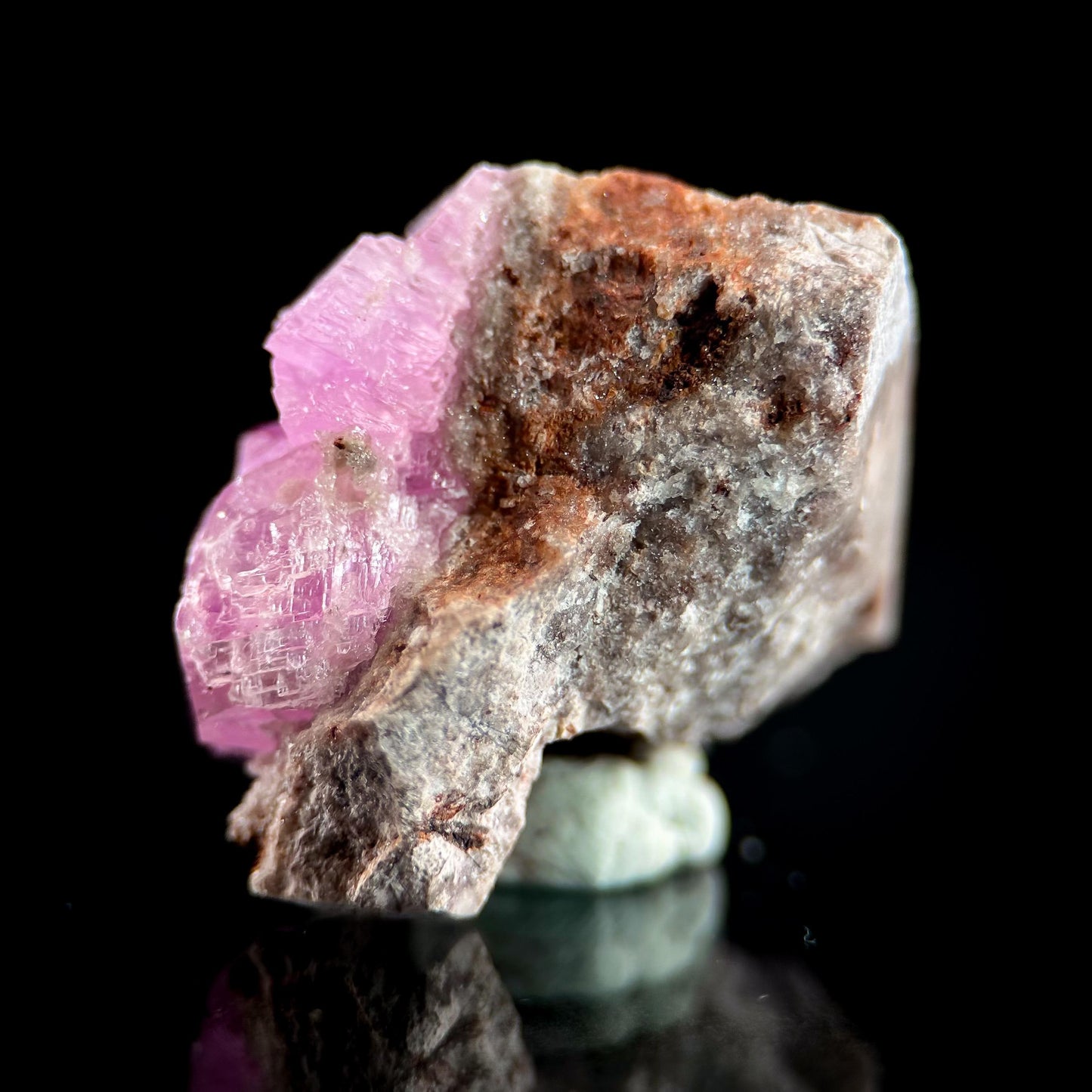 Gem Cobaltoan Calcite | translucent pink cobaltoan crystal cluster, mineral specimen