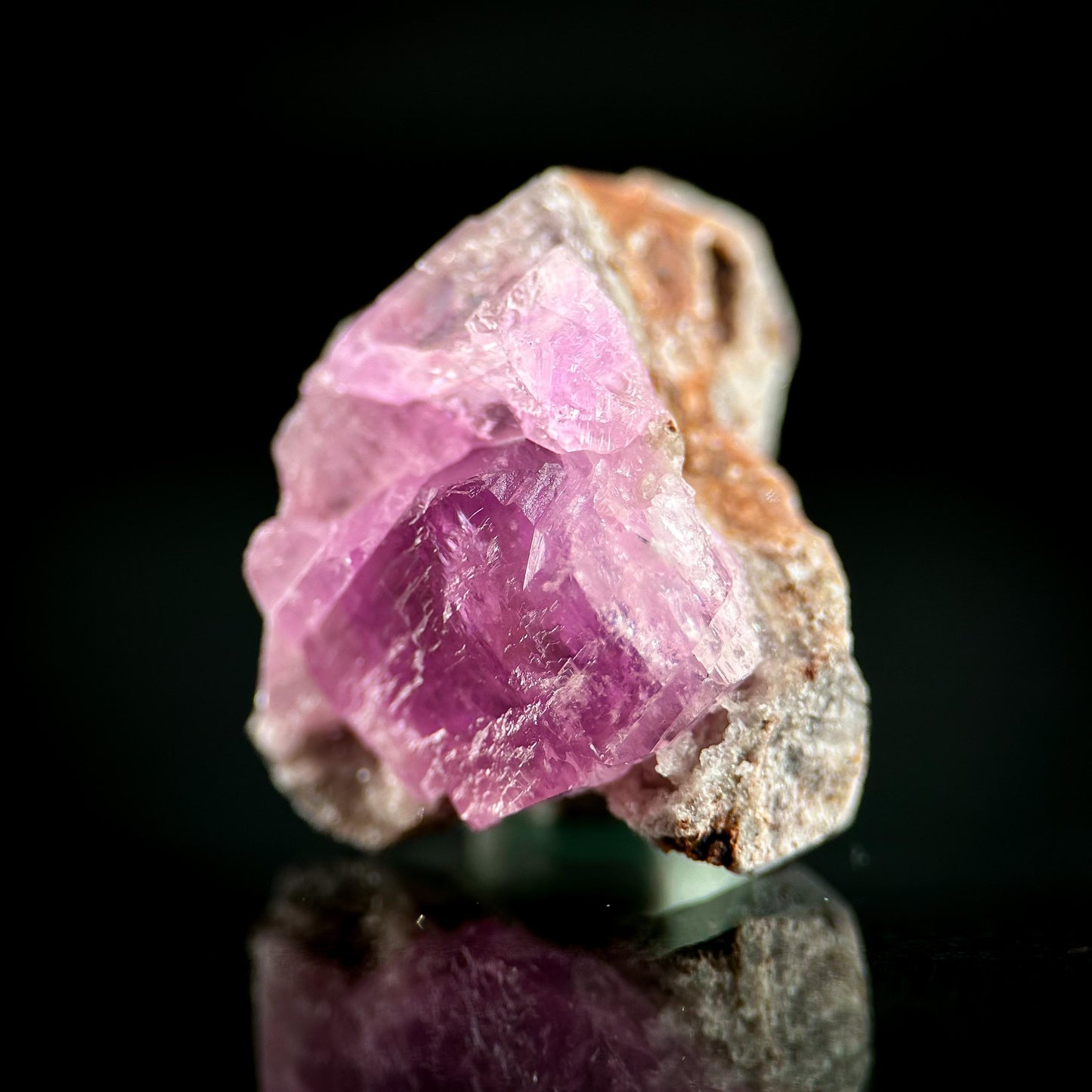 Gem Cobaltoan Calcite | translucent pink cobaltoan crystal cluster, mineral specimen