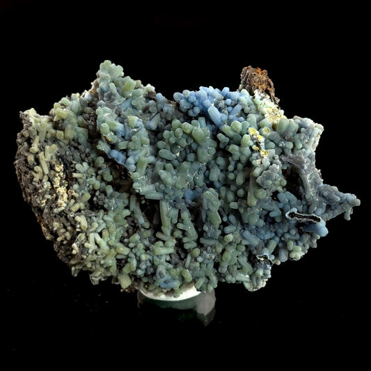 Plumbogummite | blue pyromorphite pseudomorph crystal, rare mineral specimen