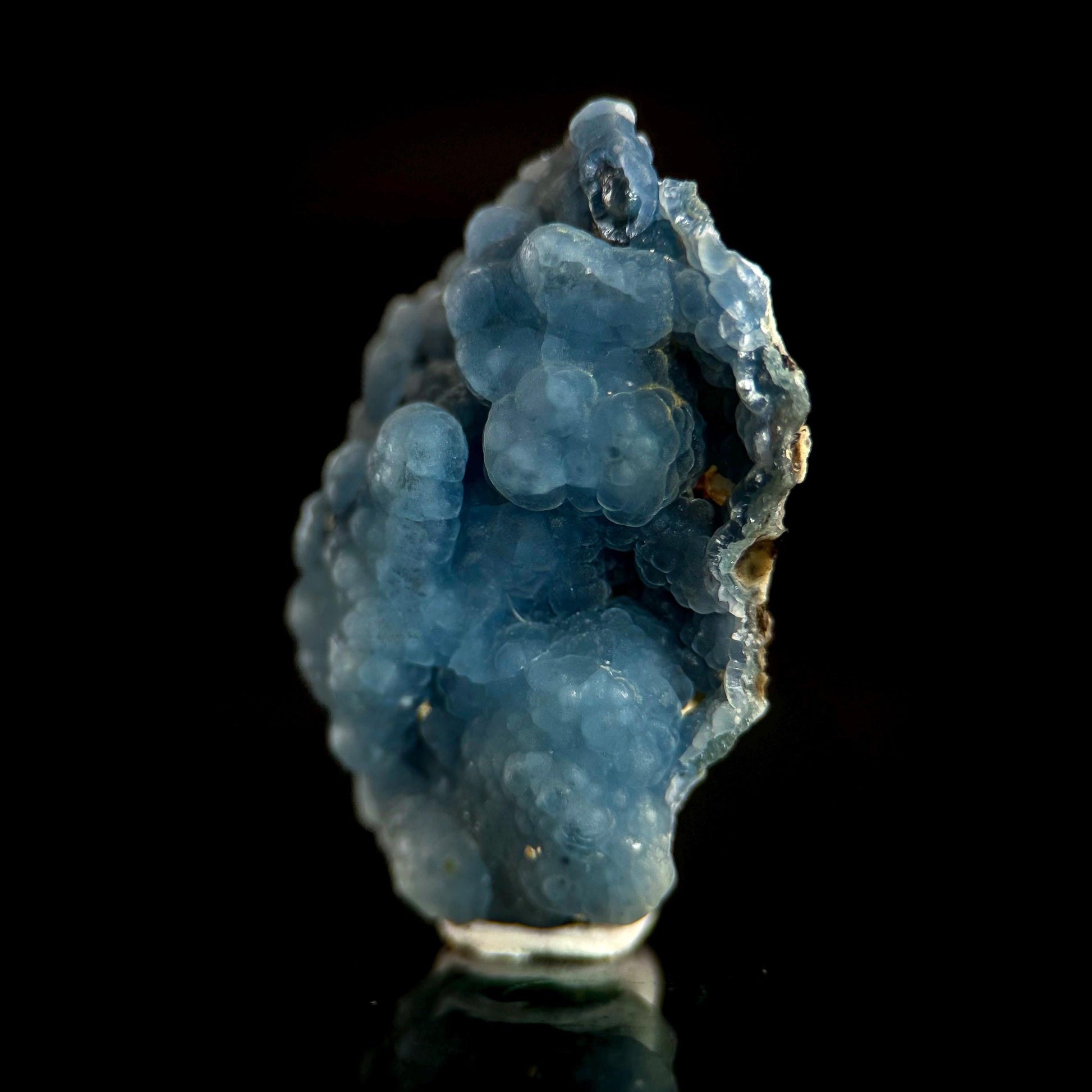 Plumbogummite | blue pyromorphite pseudomorph crystal, rare mineral specimen