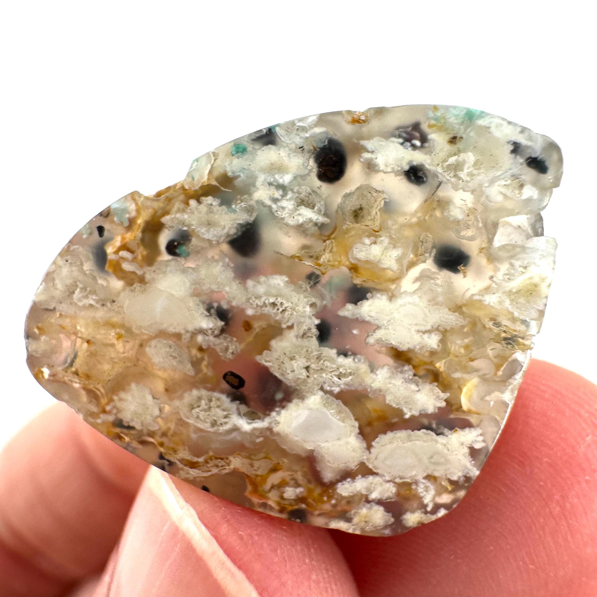 Confetti Agate Cabochon | Chrysocolla and Copper Gemstone