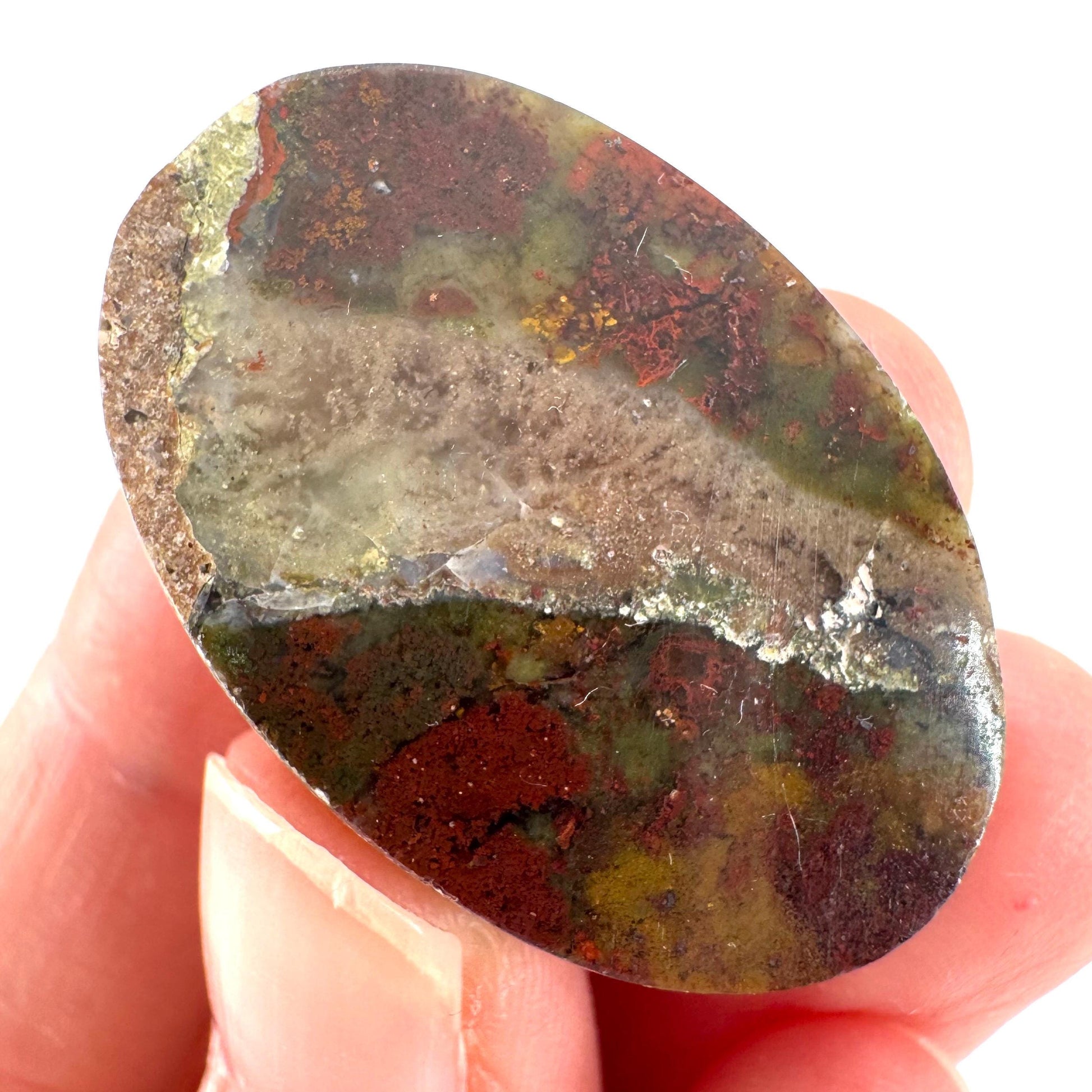 Plume Agate Cabochon | Landscape Picture Gemstone
