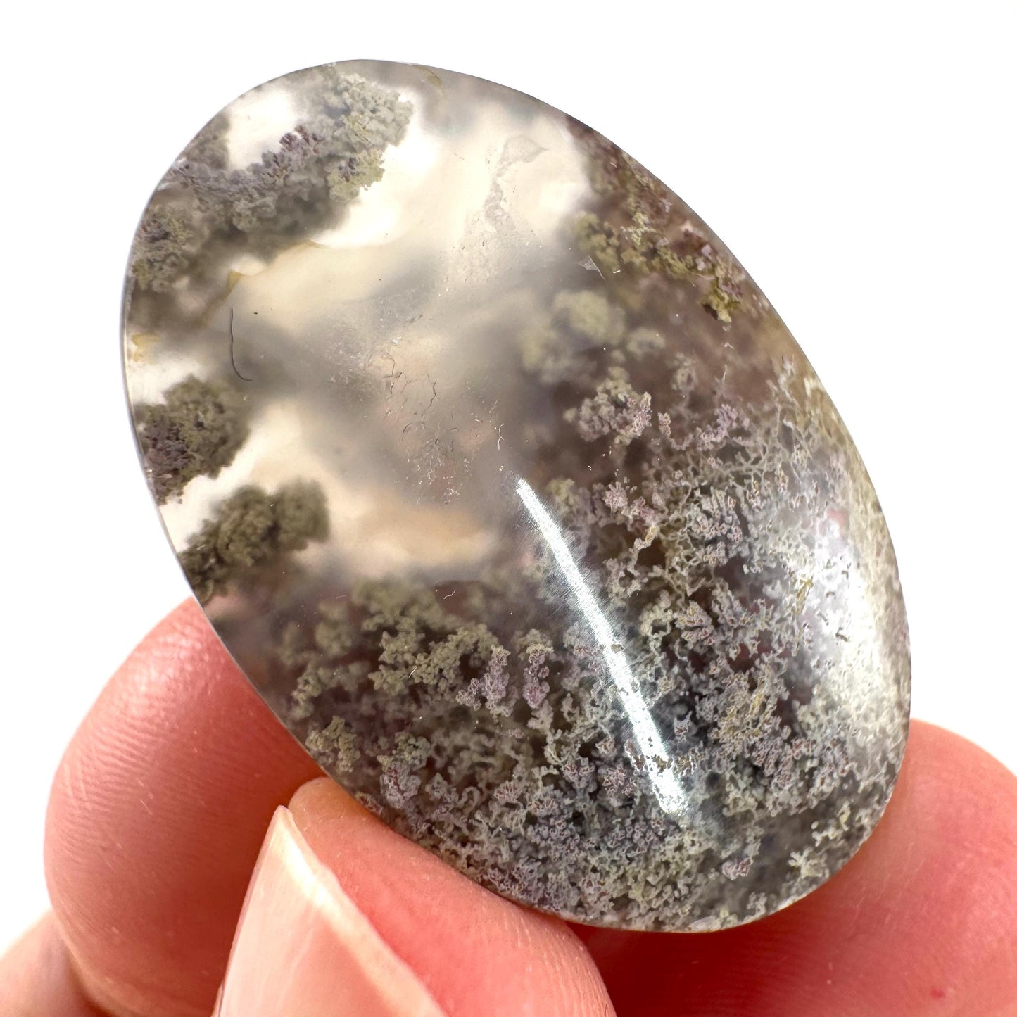 Plume Agate Cabochon | Landscape Picture Gemstone