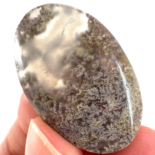 Plume Agate Cabochon | Landscape Picture Gemstone