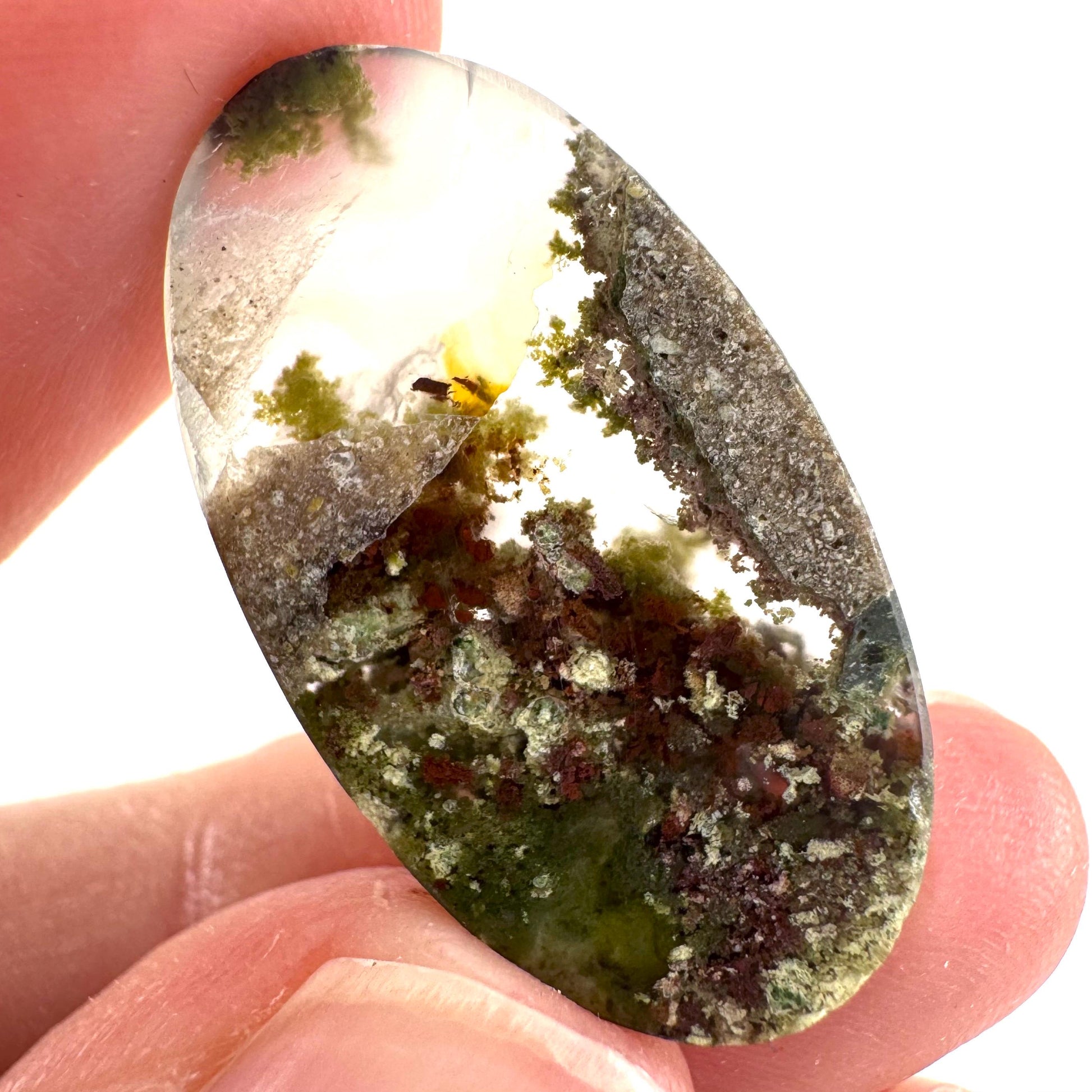 Plume Agate Cabochon | Landscape Picture Gemstone