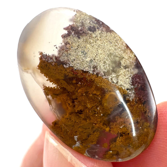Plume Agate Cabochon | Landscape Picture Gemstone