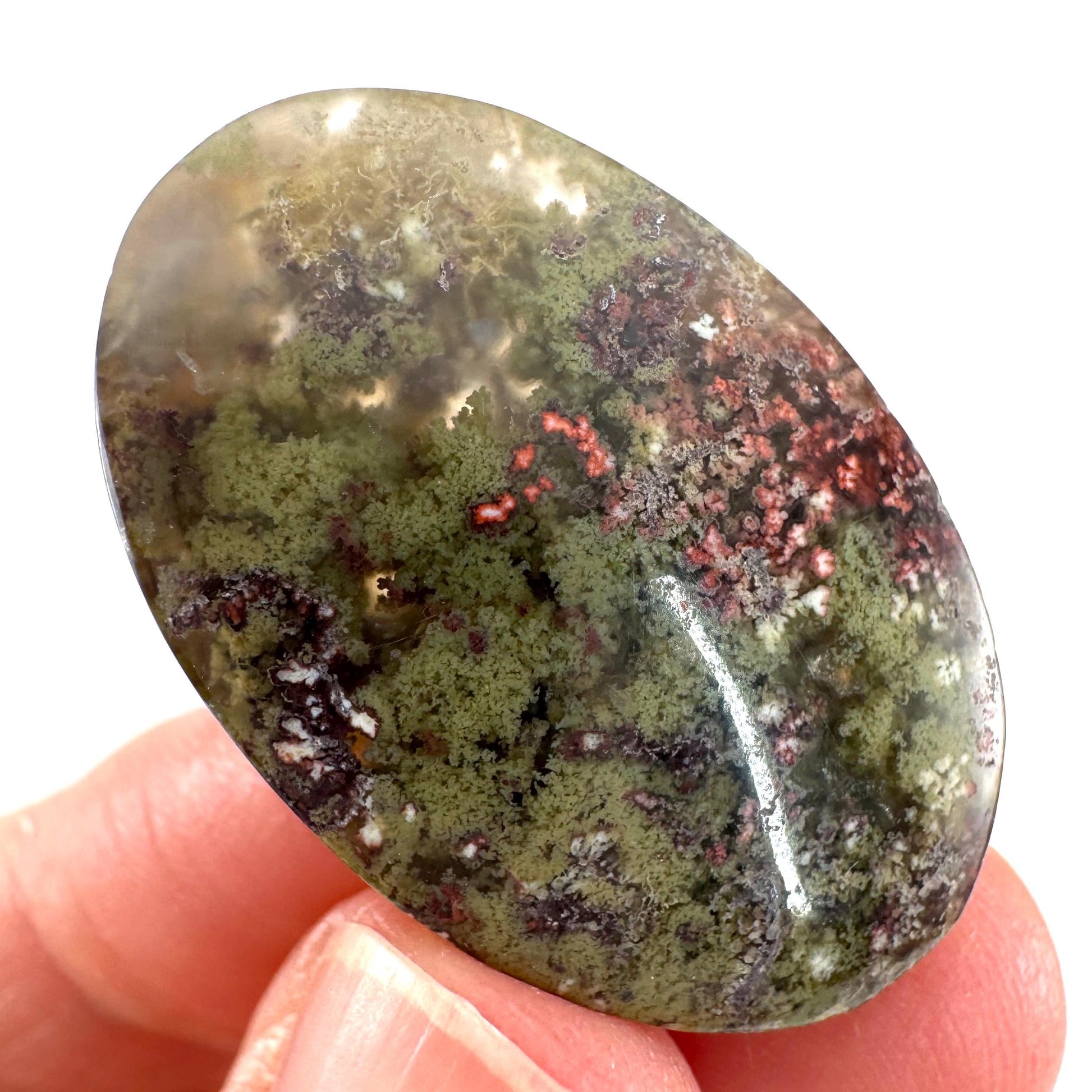 Plume Agate Cabochon | Landscape Picture Gemstone