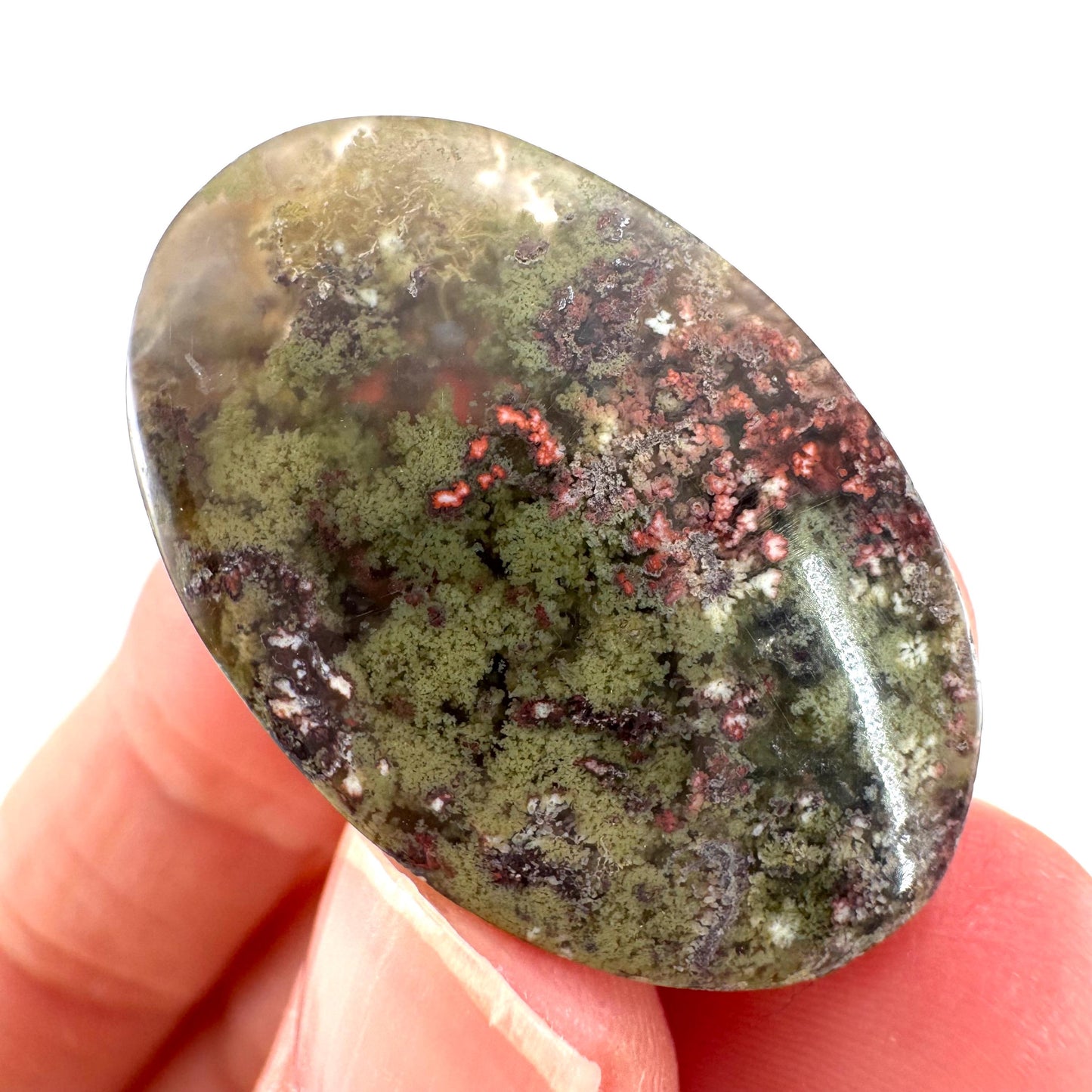 Plume Agate Cabochon | Landscape Picture Gemstone
