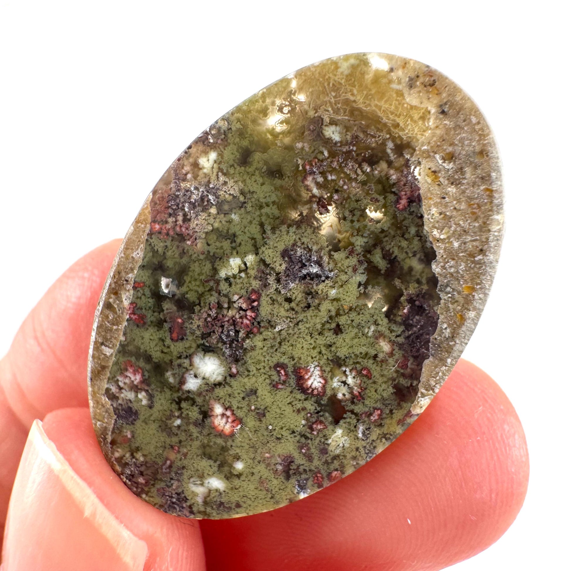 Plume Agate Cabochon | Landscape Picture Gemstone