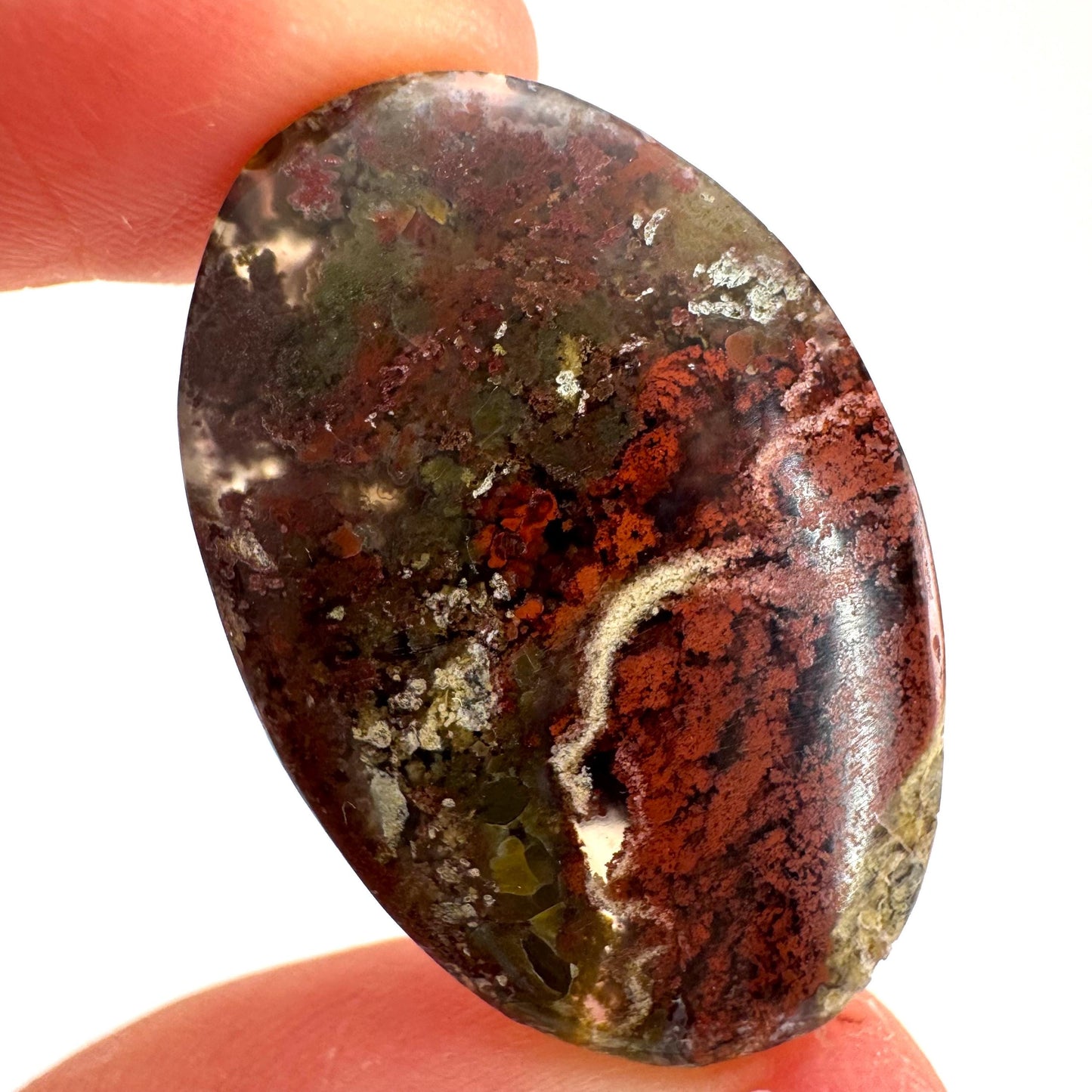 Plume Agate Cabochon | Landscape Picture Gemstone