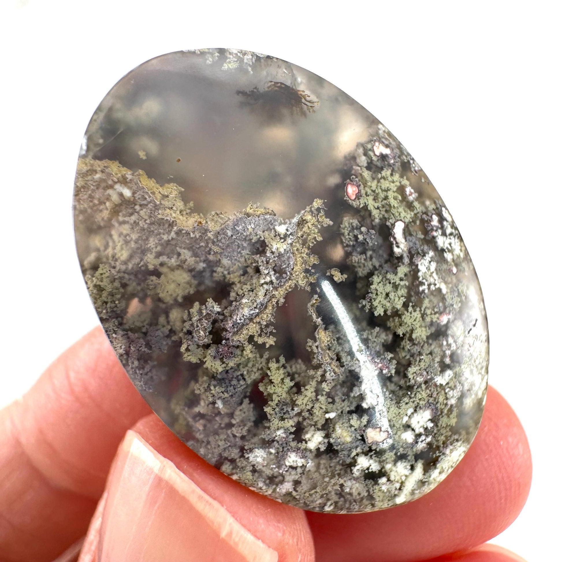 Plume Agate Cabochon | Landscape Picture Gemstone