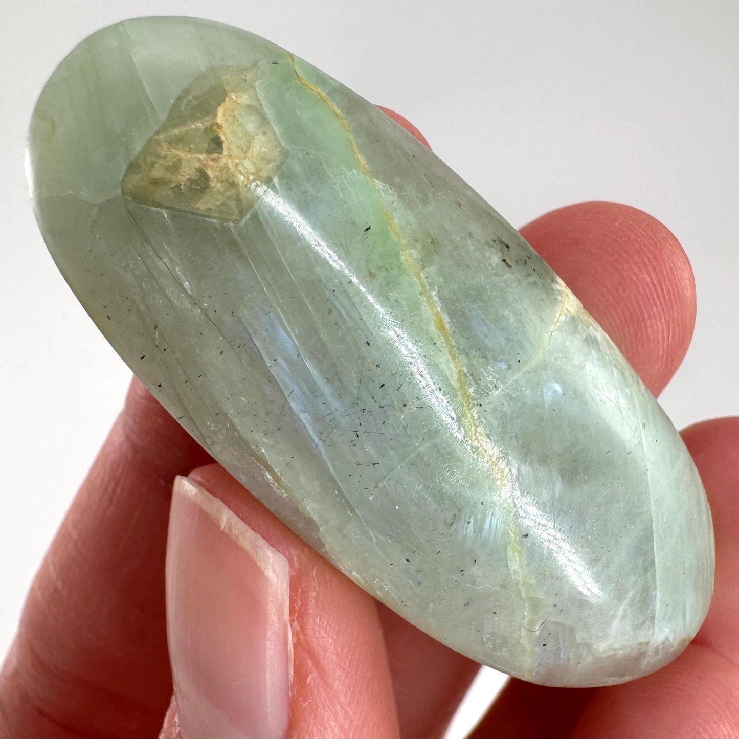 Green Garnierite Cabochon | Madagascar Moonstone Gemstone