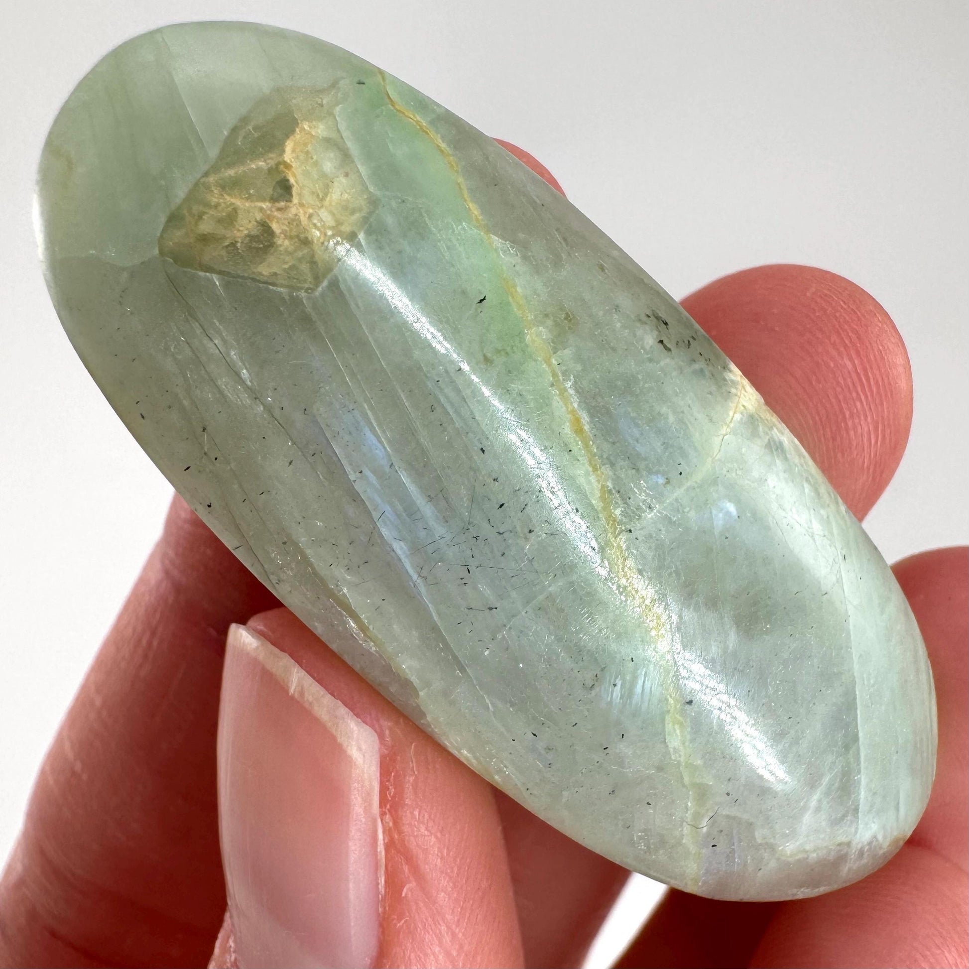 Green Garnierite Cabochon | Madagascar Moonstone Gemstone