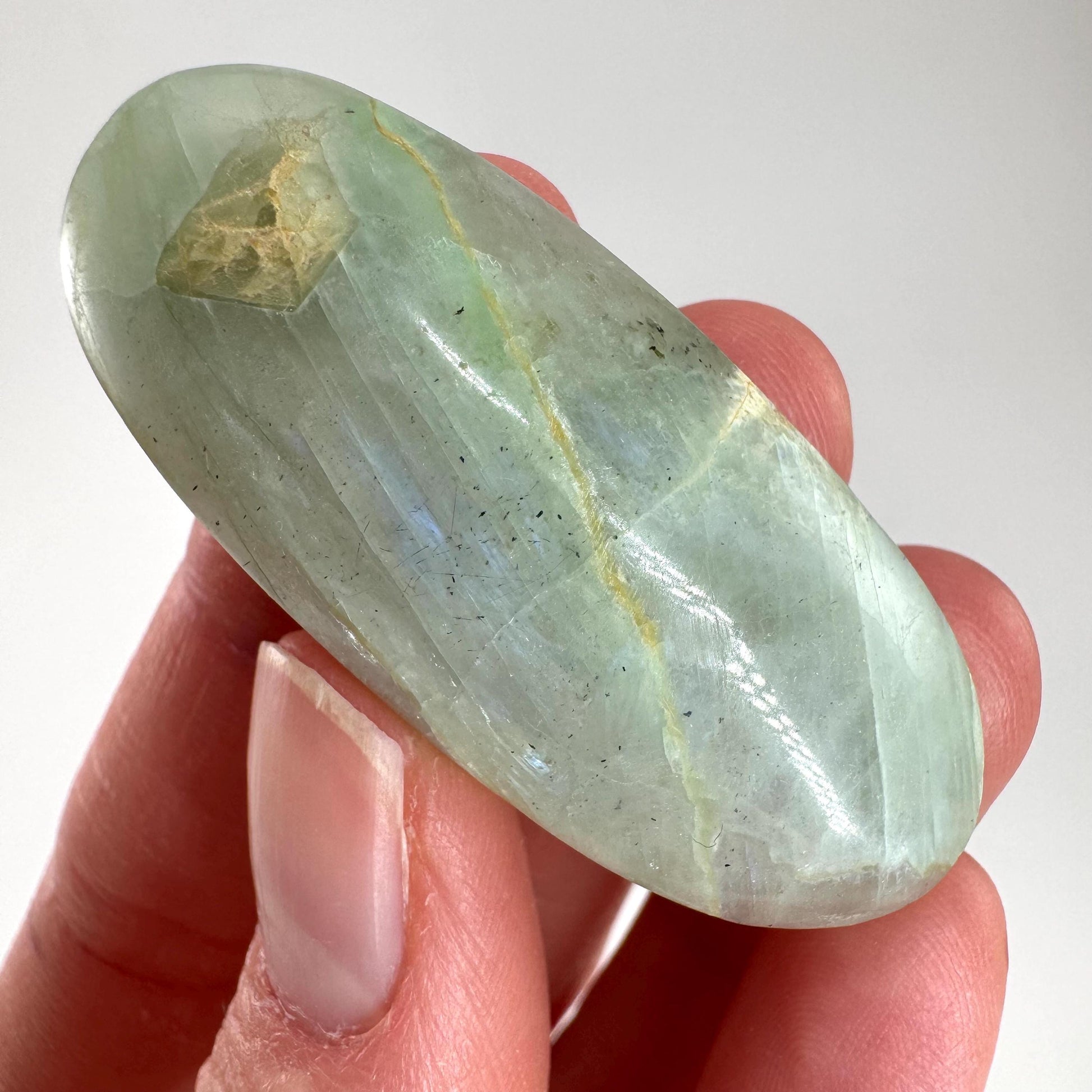 Green Garnierite Cabochon | Madagascar Moonstone Gemstone