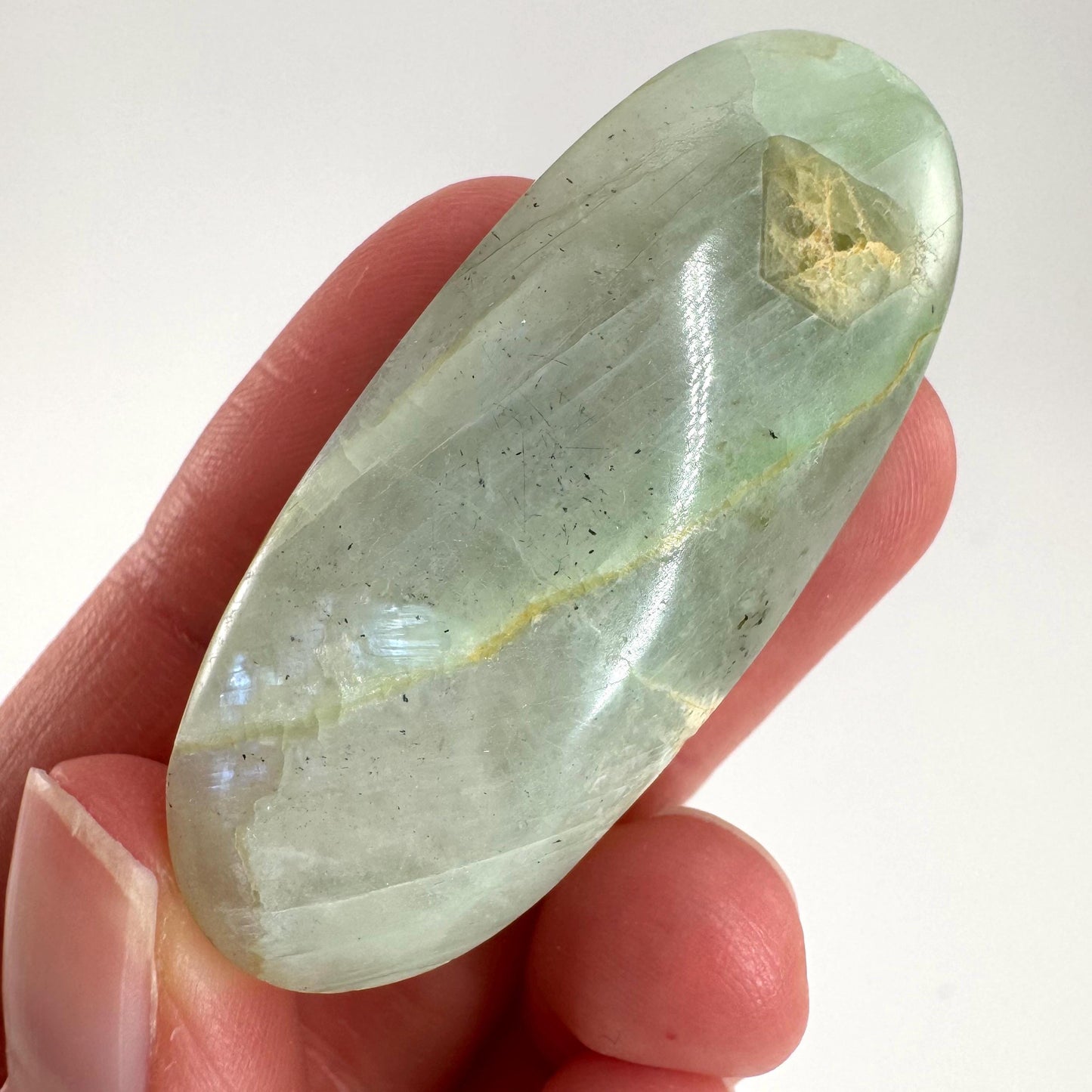 Green Garnierite Cabochon | Madagascar Moonstone Gemstone