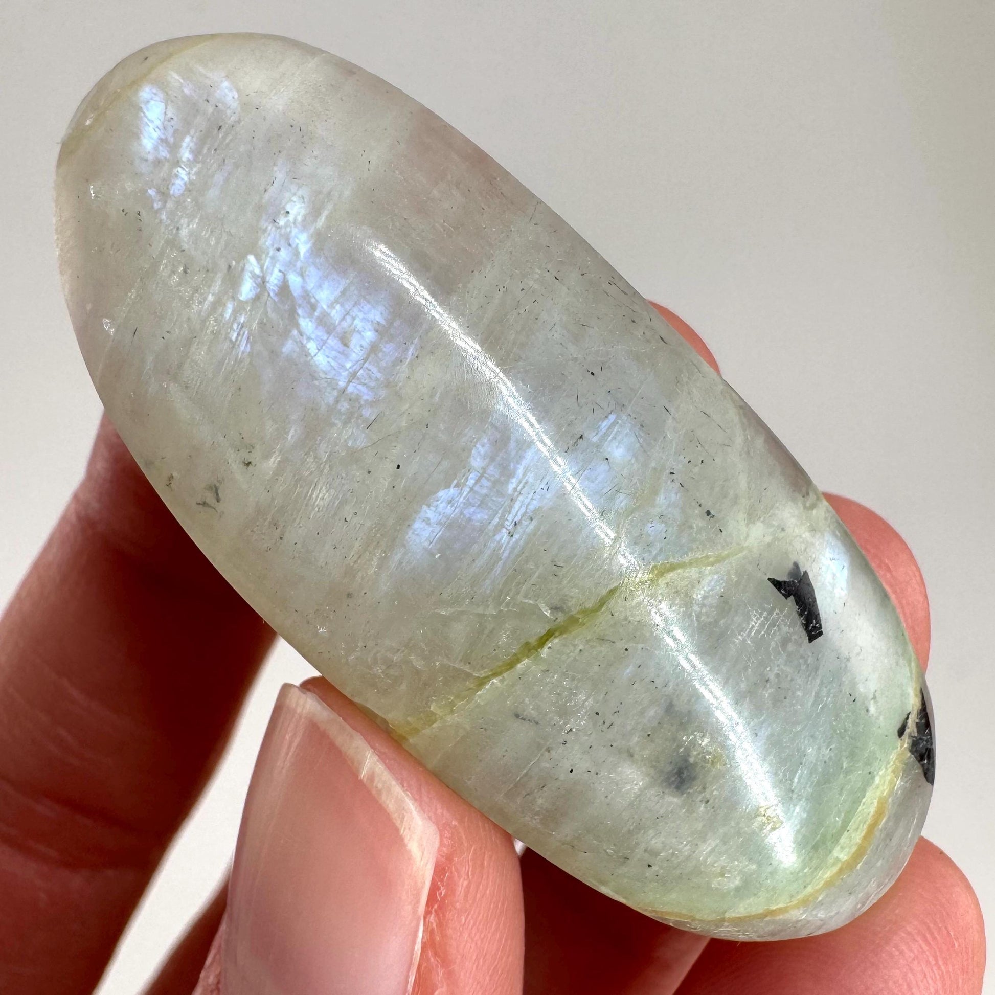 Green Garnierite Cabochon | Madagascar Moonstone Gemstone