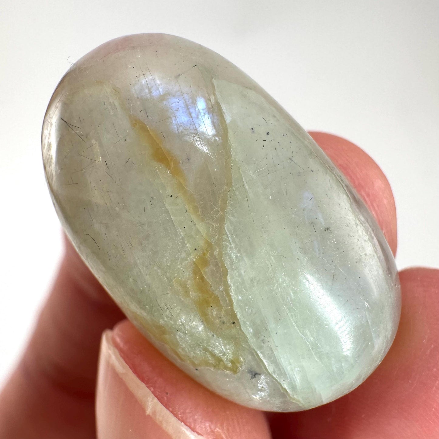 Green Garnierite Cabochon | Madagascar Moonstone Gemstone