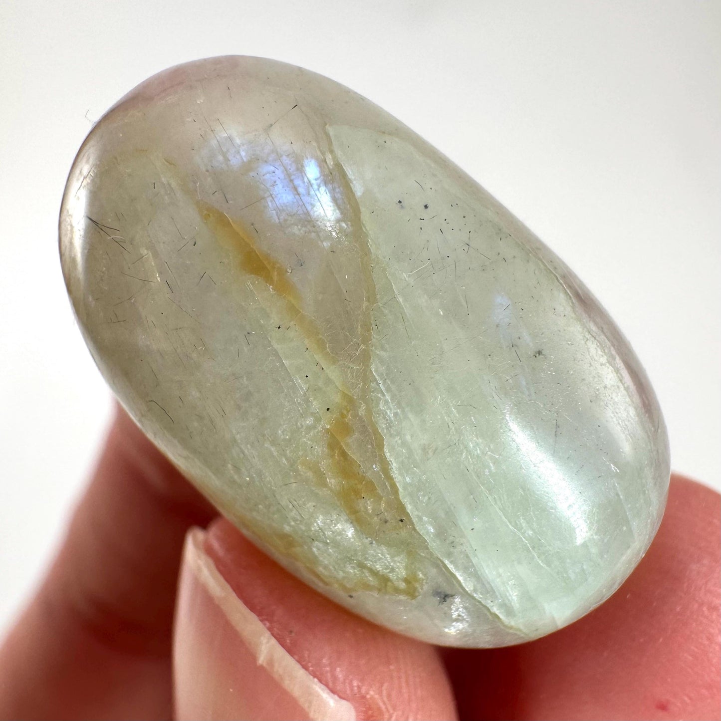 Green Garnierite Cabochon | Madagascar Moonstone Gemstone