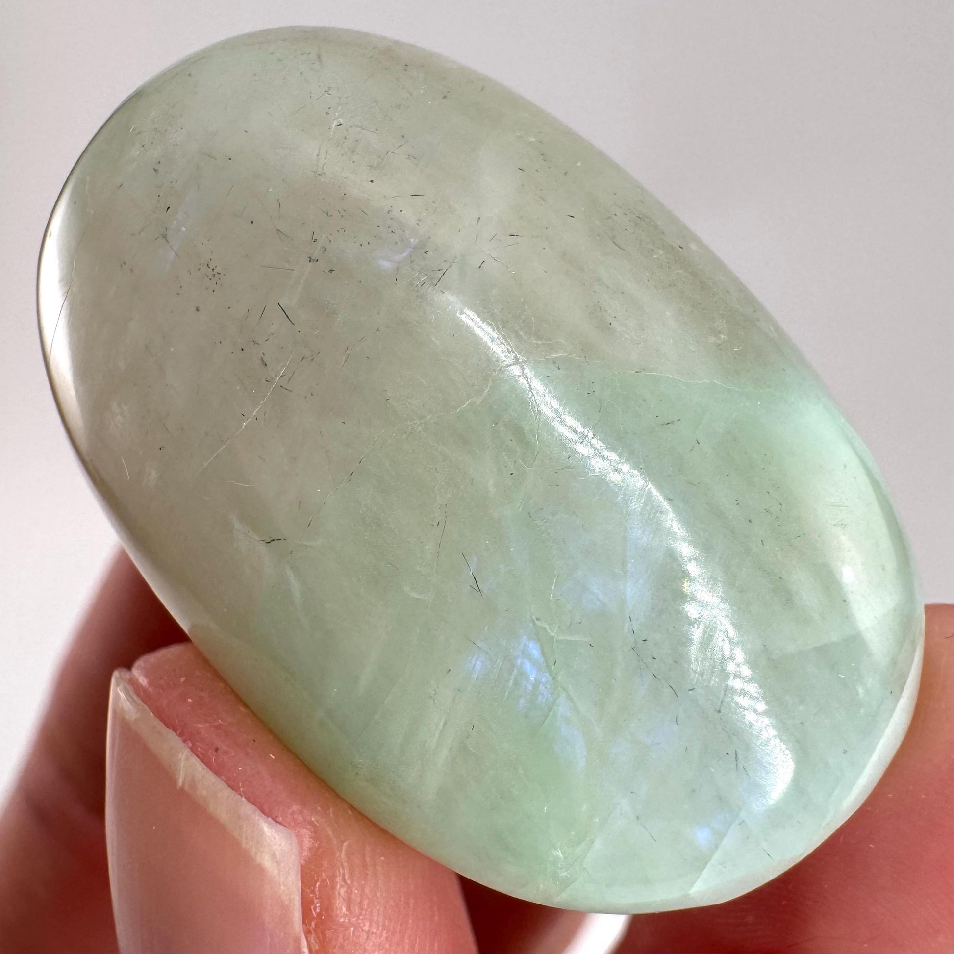 Green Garnierite Cabochon | Madagascar Moonstone Gemstone