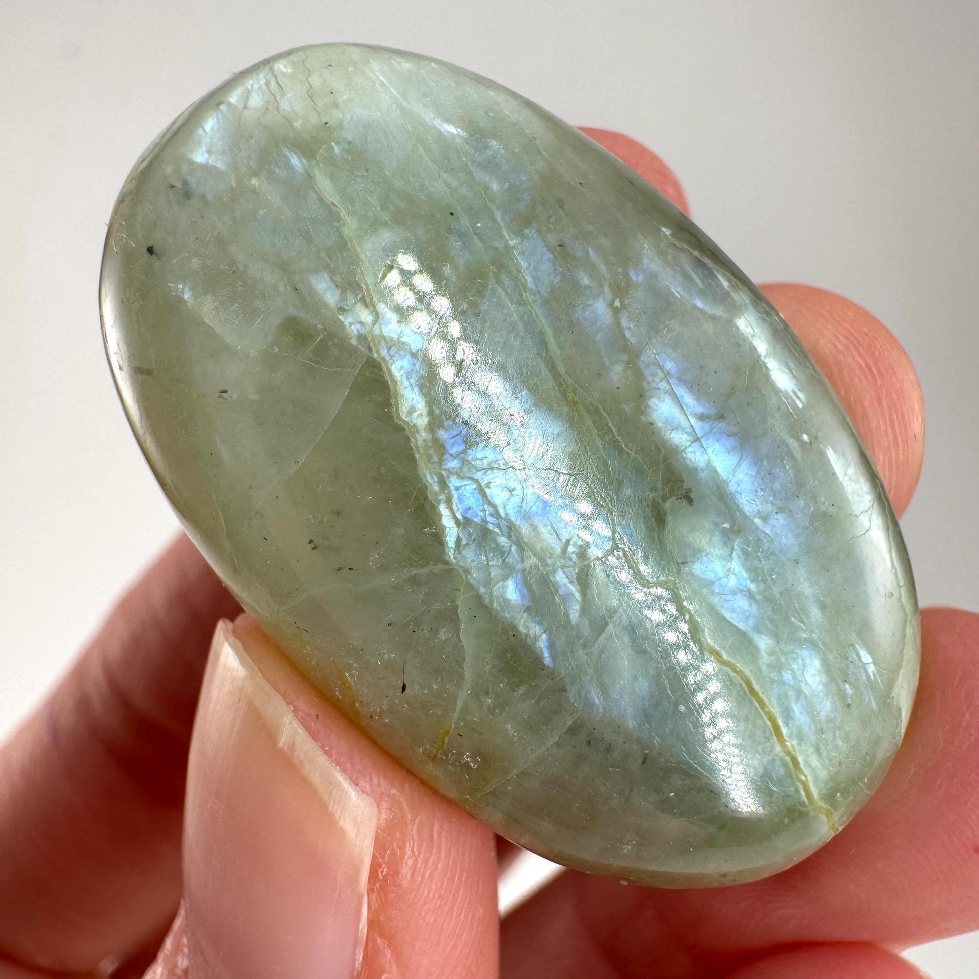 Green Garnierite Cabochon | Madagascar Moonstone Gemstone